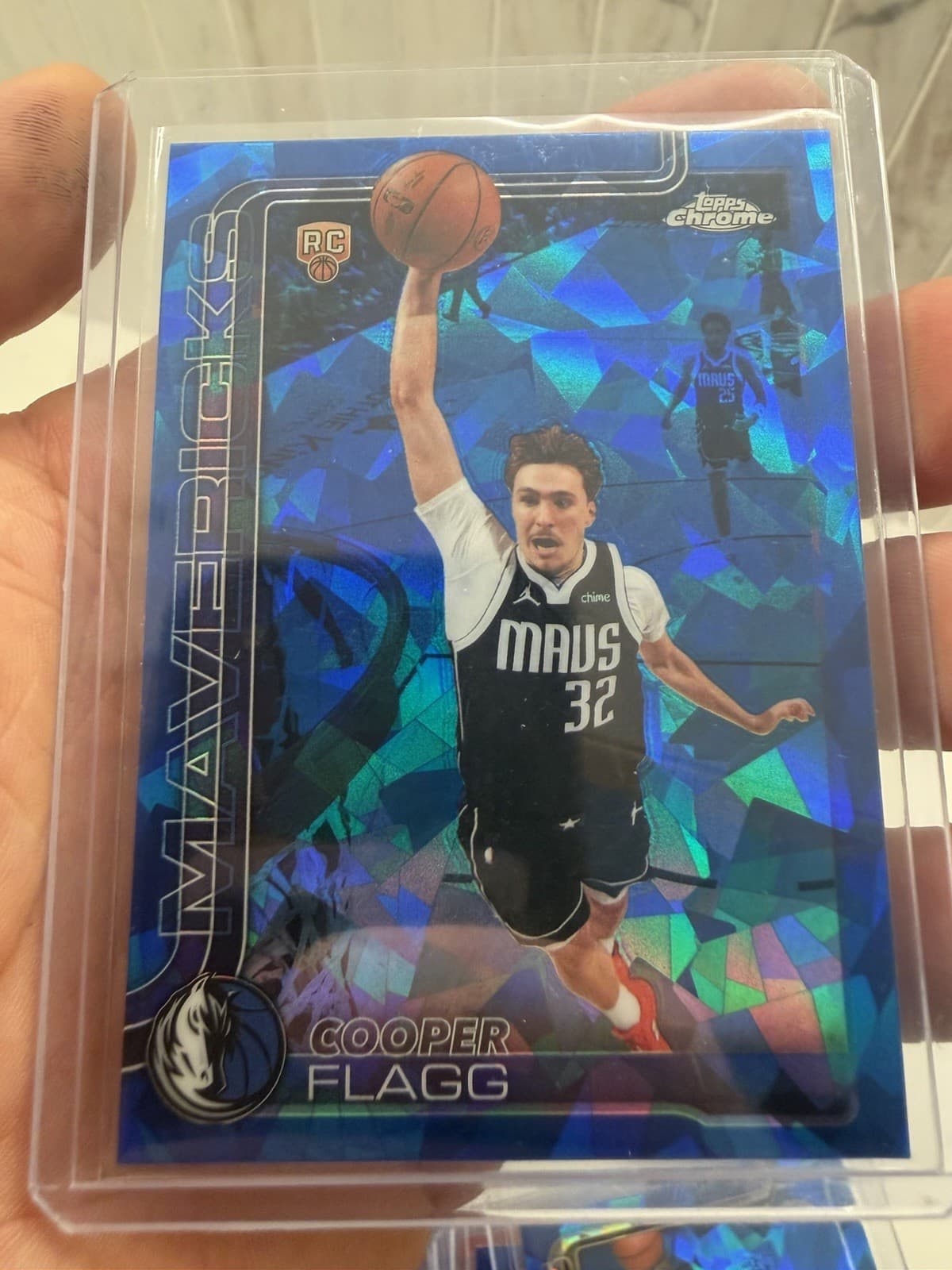 2025-26 Topps Chrome Update Cooper Flagg Sapphire Rookie Card RC Mavs #151