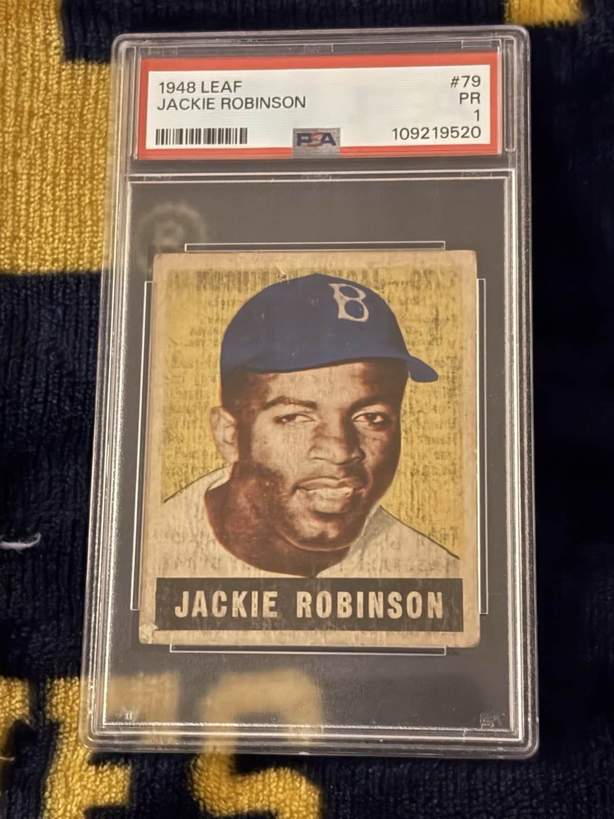 1948-49 Leaf - Jackie Robinson #79 (RC) PSA 1