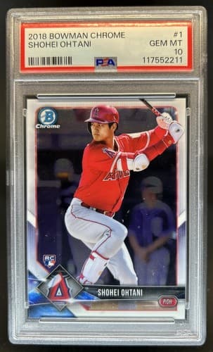 2018 Bowman Chrome Shohei Ohtani RC Rookie #1 Angels PSA 10 GEM MINT