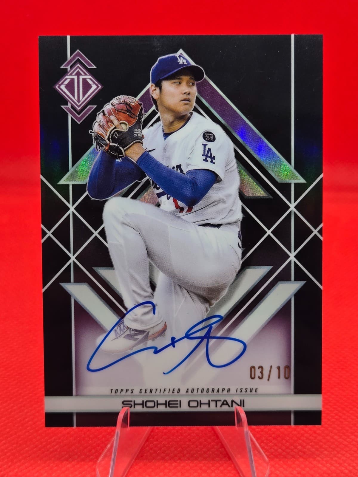 2025 Topps Transcendent Icons Shohei Ohtani Black Refractor Auto 3/10 #TAIC-SO