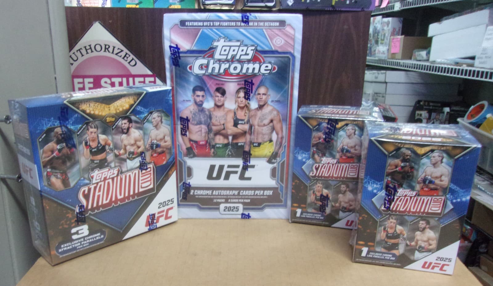 2025 TOPPS CHROME UFC HOBBY + STADIUM MEGA & (2) BLASTER BOX LOT