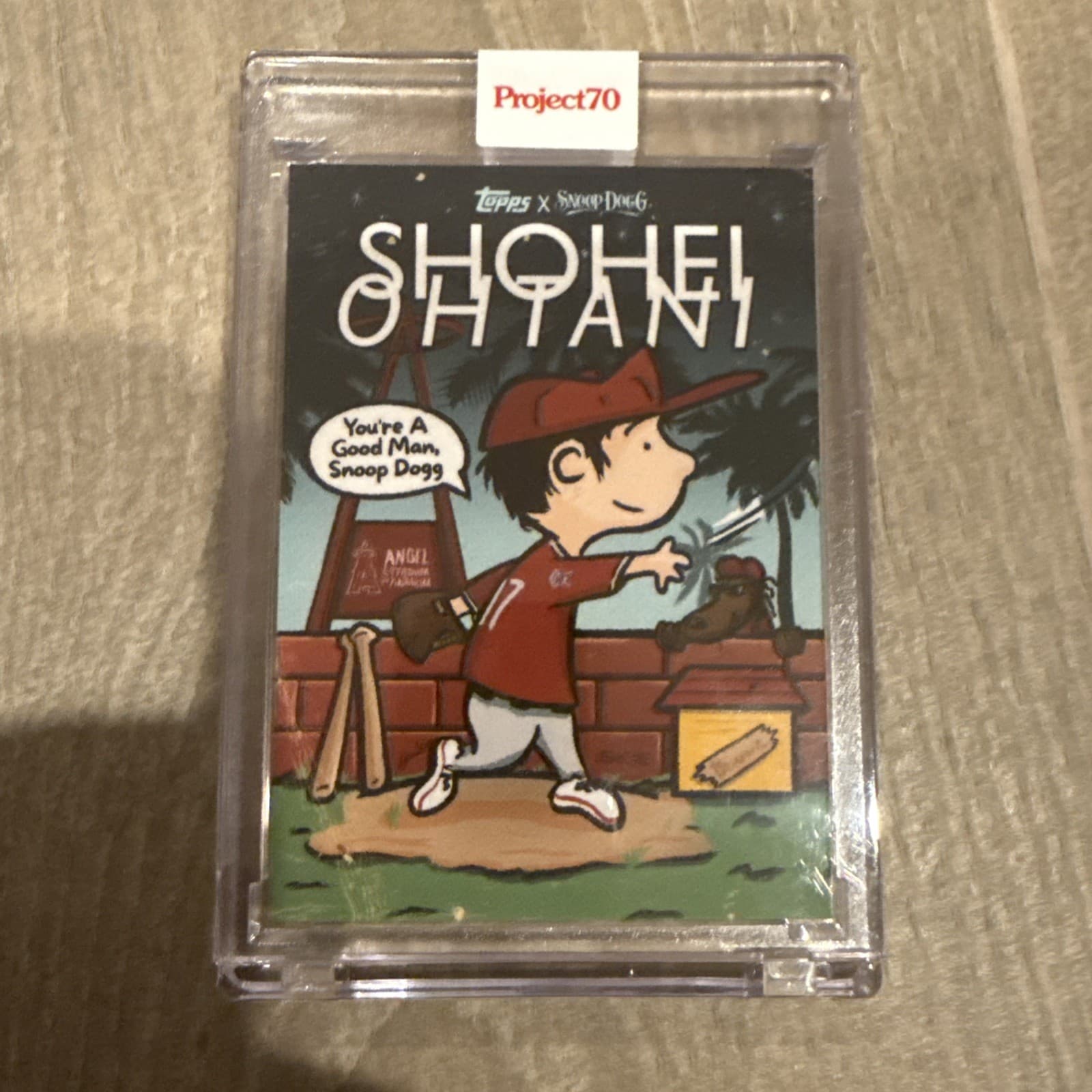 2022 Topps Project 70 Shohei Ohtani Snoop Dogg Peanuts Charlie Brown #890 /5048