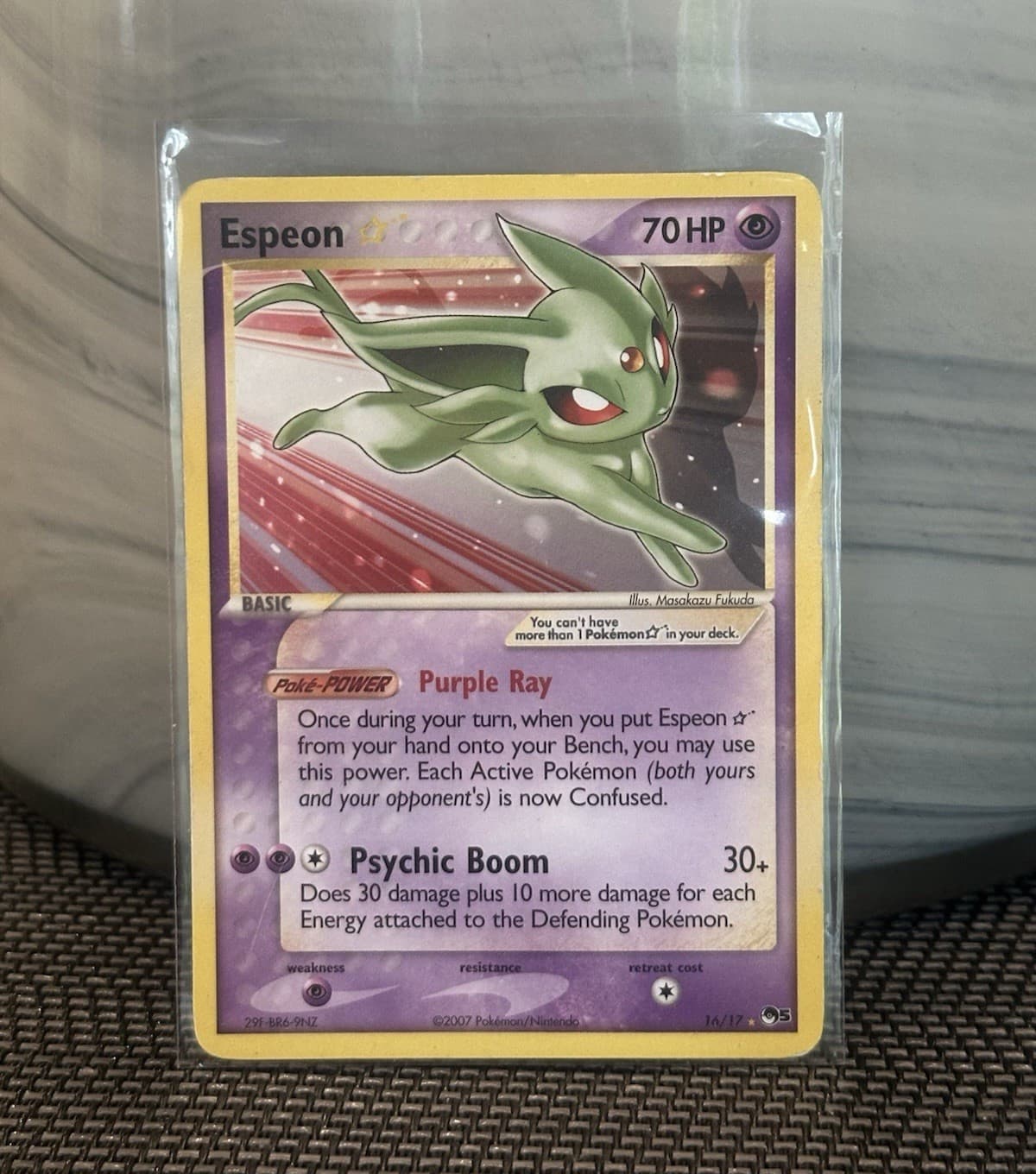 Espeon Star POP Series 5 Promo Holo Psychic 16/17 English Pokemon TCG 2007