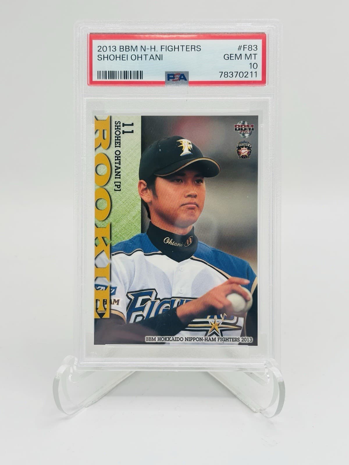 2013 BBM Hokkaido N-H Fighters Shohei Ohtani #F83 PSA 10
