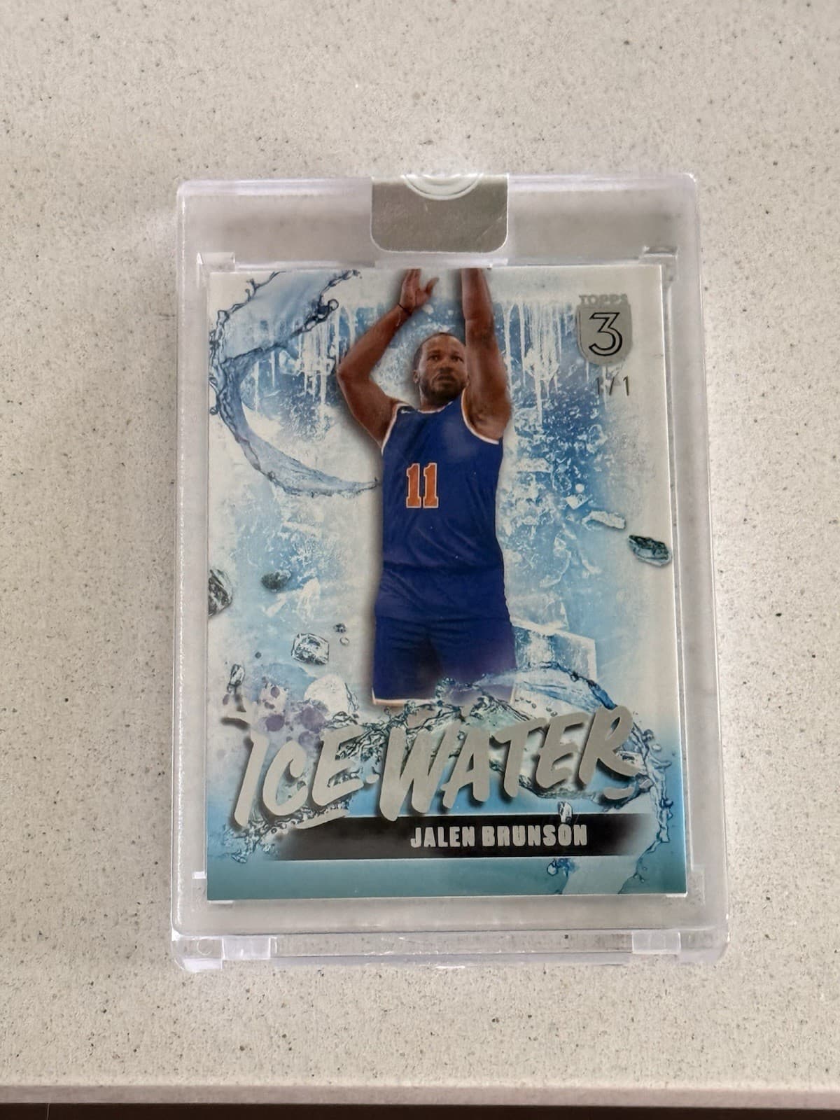 Jalen Brunson 2026 Topps 3 Ice Water 1/1 One of One NY Knicks Case Hit SSP