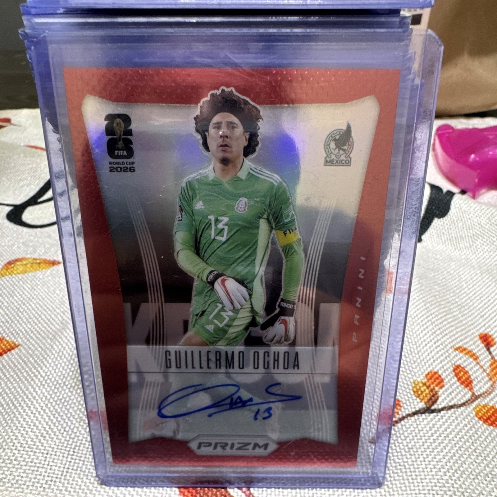 2026 Panini Prizm World Cup Guillermo Ochoa Mexico Red /49 Autograph N.12