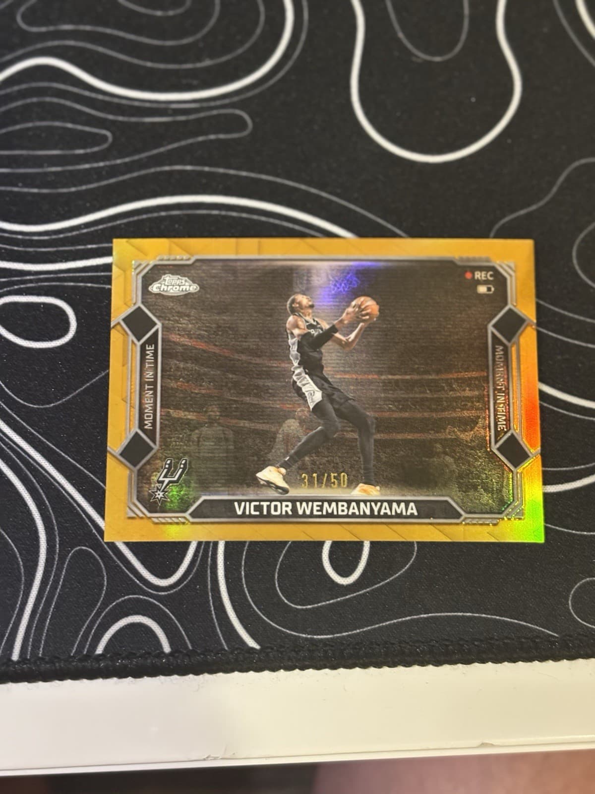 2025/26 Topps Chrome Victor Wembanyama Moment In Time Gold Refractor 31/50