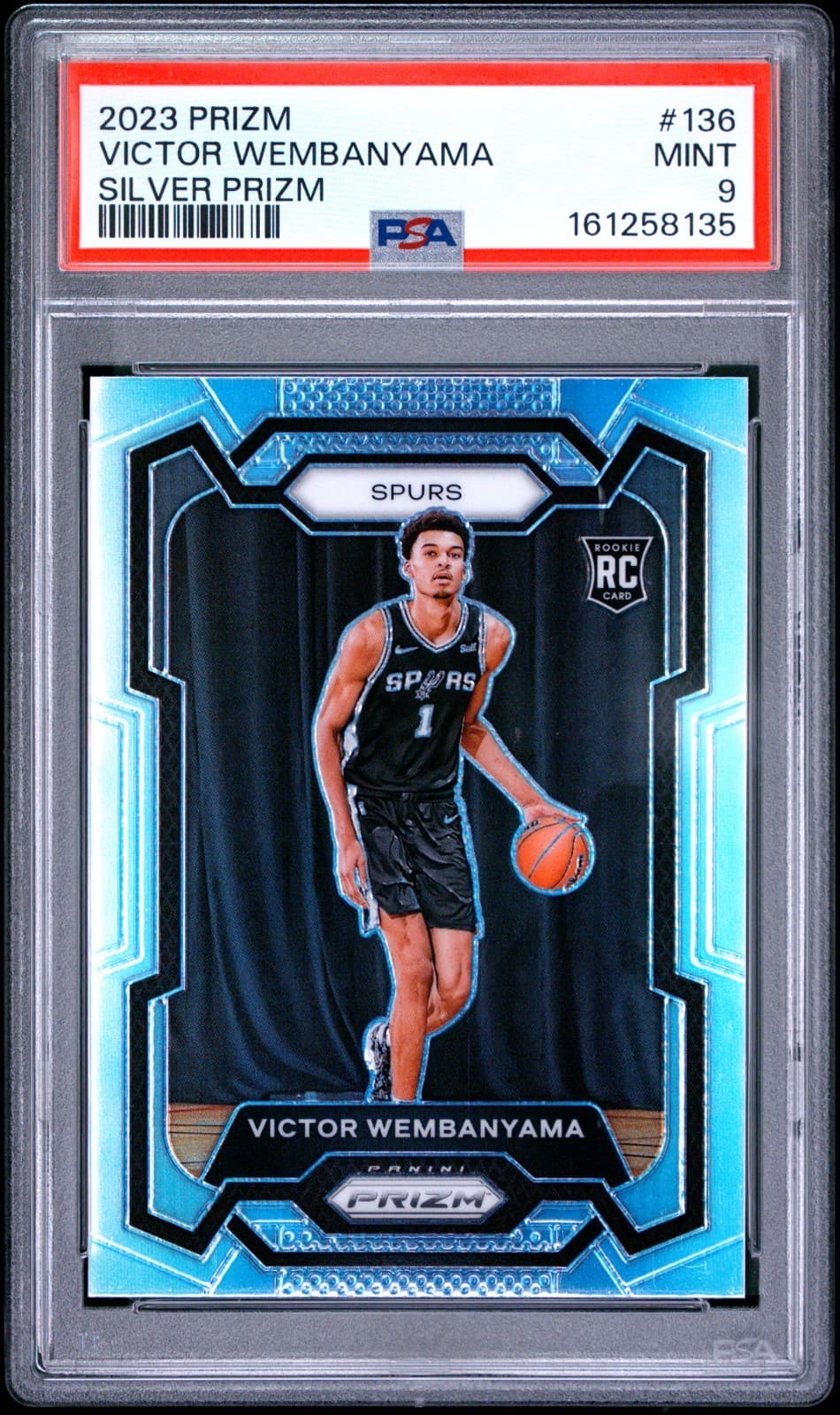 Victor Wembanyama 2023 Prizm Silver Rookie Rc #136 Psa 9 Mint! Spurs! #161258135