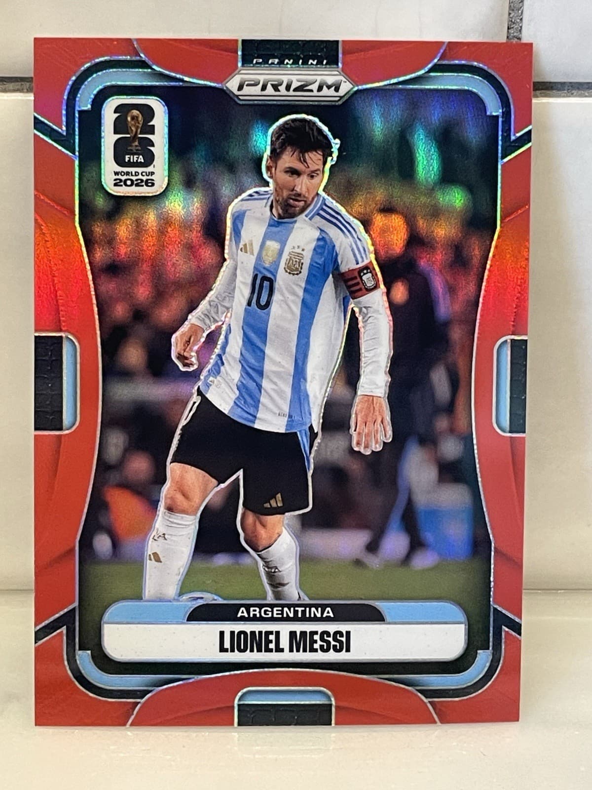 2026 Prizm FIFA World Cup Lionel Messi Red 10/50 - Jersey Number Match!