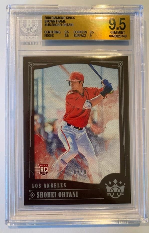 2018 Diamond Kings Brown Frame Shohei Ohtani RC #145 36/49 BGS 9.5 0020826749