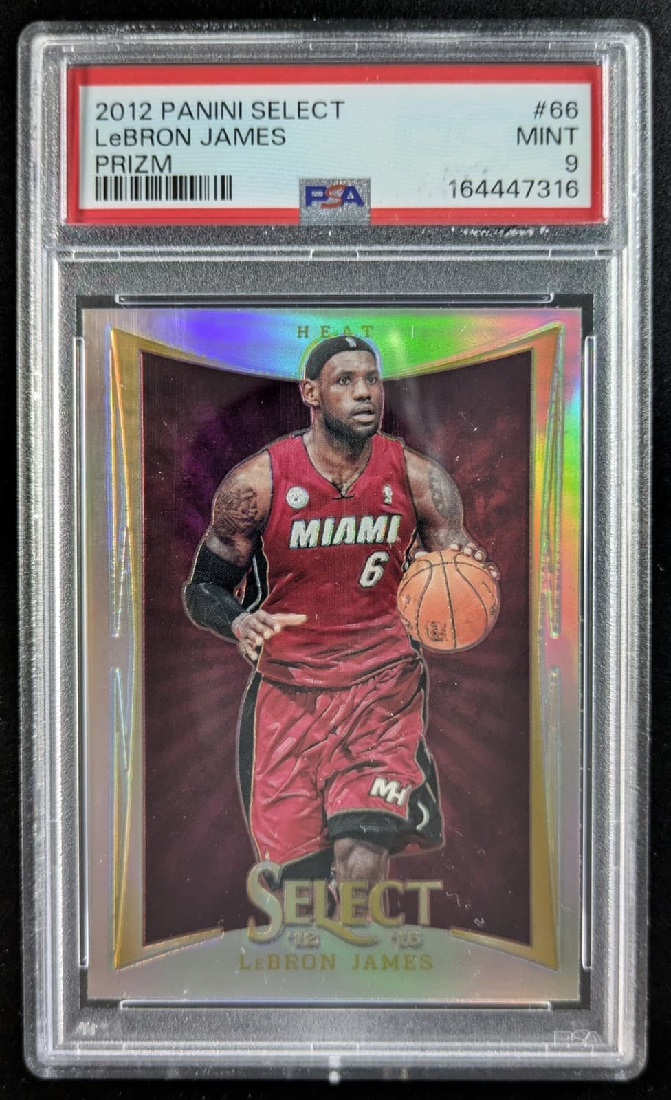 2012-13 Panini Select LEBRON JAMES Silver Prizm 1st Yr Select SSP #66 PSA 9