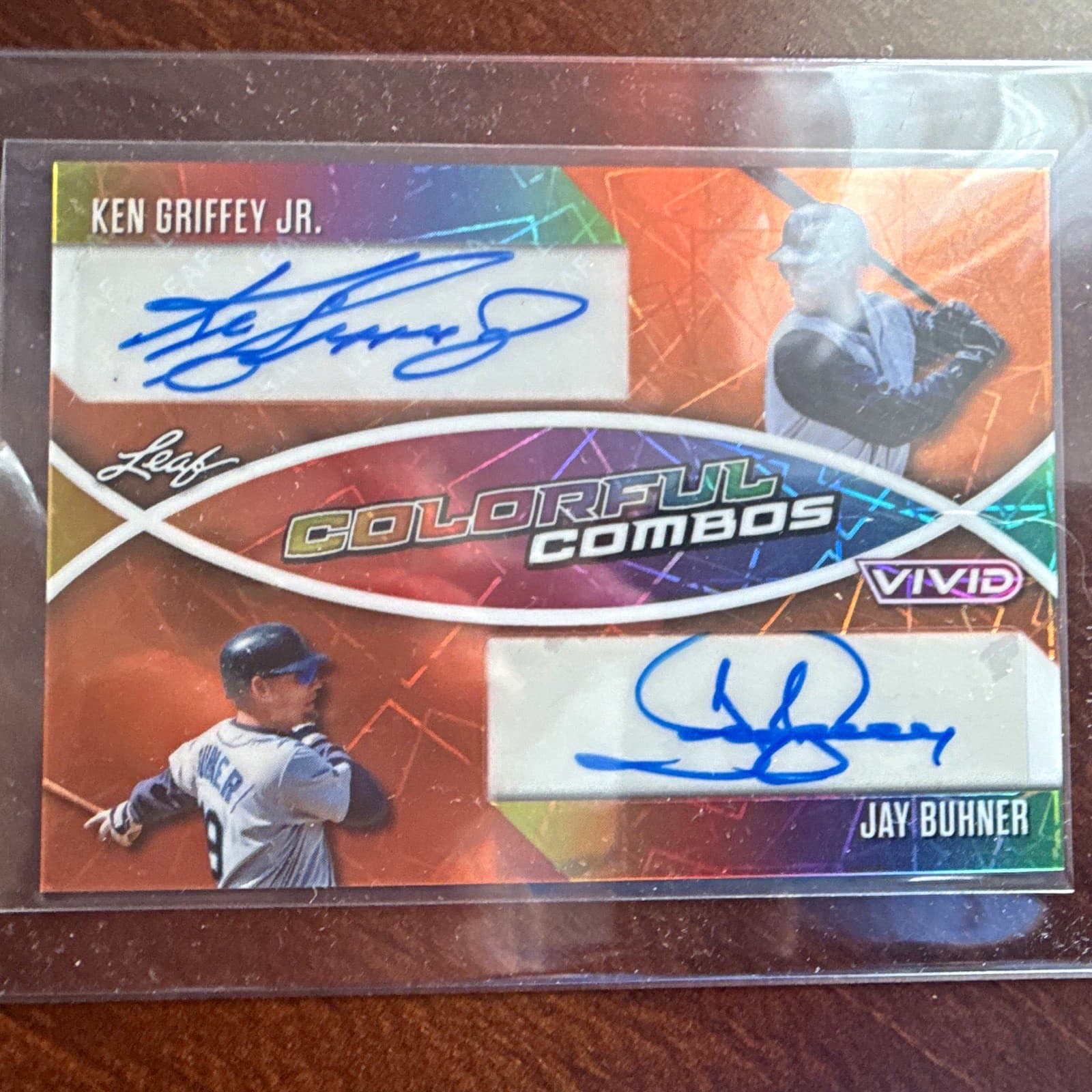 Leaf 2025 Vivid Colorful Combos CC-21 Griffey Jr Jay Buhner Auto 1/1