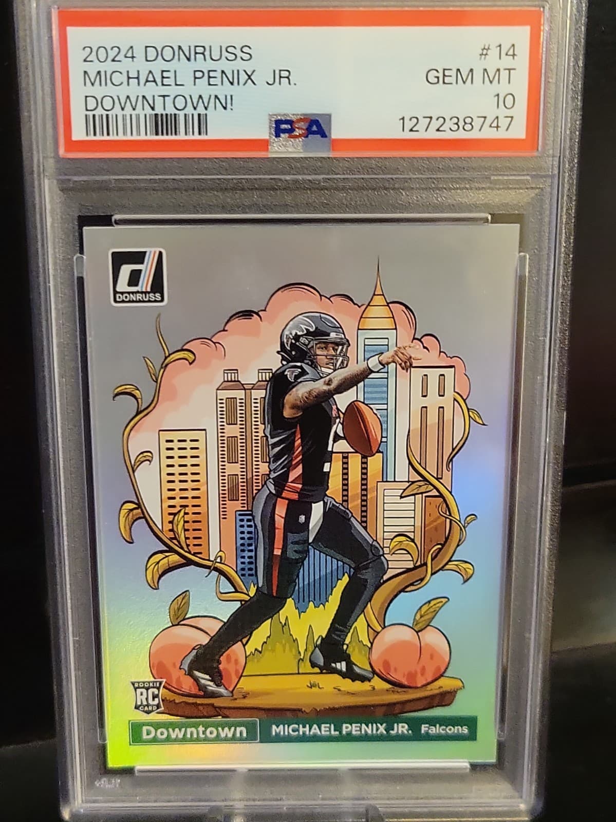 2024 Panini Donruss Michael Penix Jr. Downtown #14 PSA 10 Falcons Rookie RC