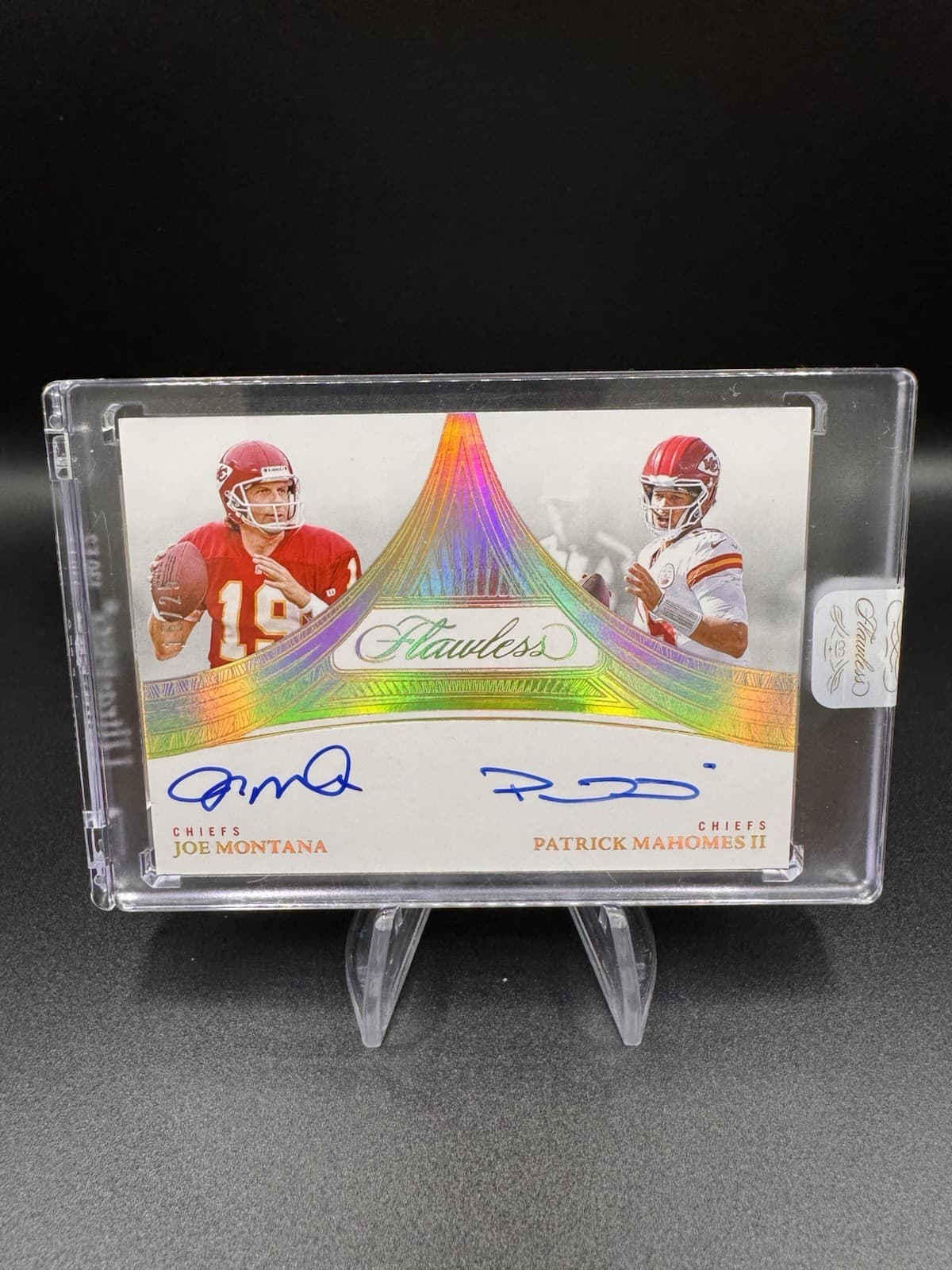 2025 Panini Flawless - Patrick Mahomes Joe Montana /25 Auto Jersey match Dual