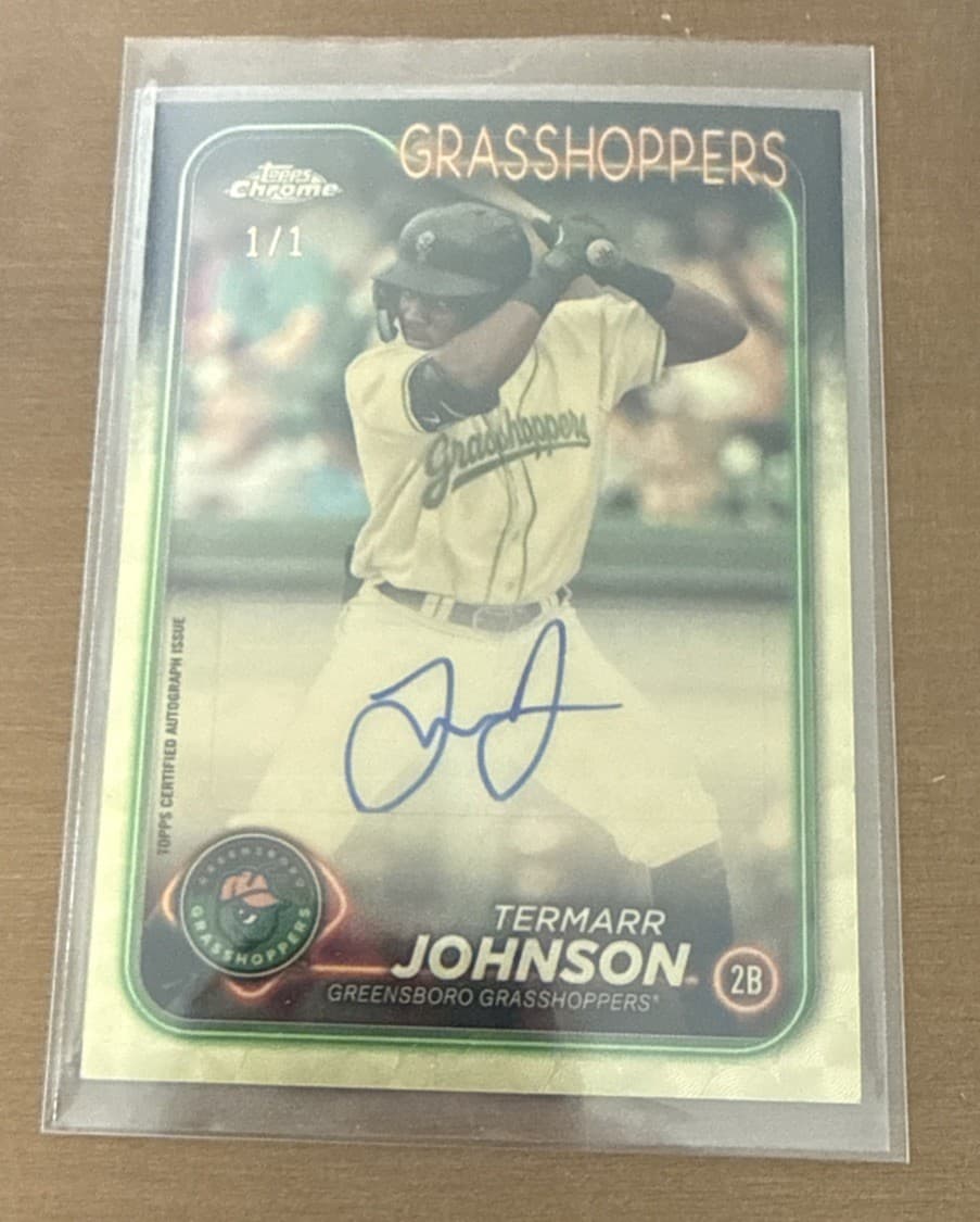 2024 Topps Pro Debut Termarr Johnson Chrome Superfractor Auto 1/1