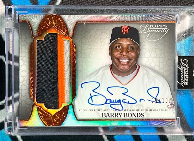 2025 Topps Dynasty Barry Bonds 3 Color Game Used Patch Auto /10 Giants 🔥🔥🔥
