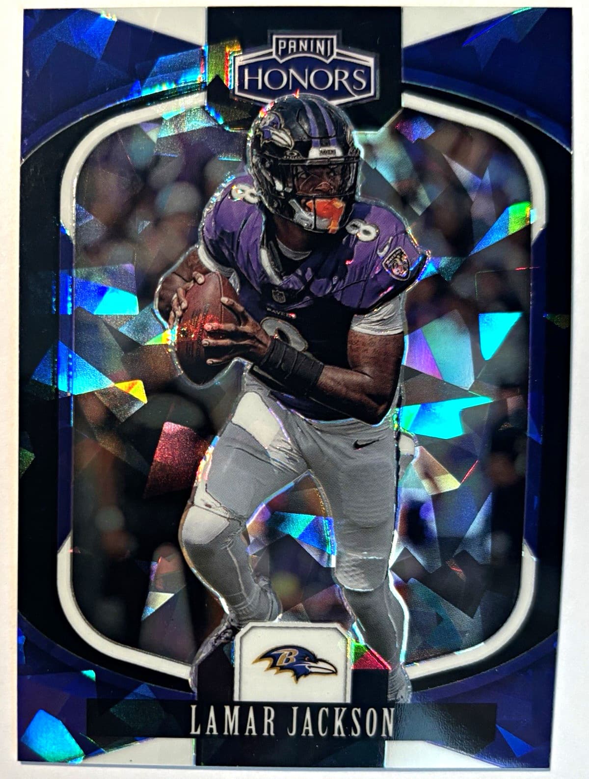 Panini 2025 Honors Lamar Jackson Baltimore Ravens #4 Black 1/1 Ice Prizm