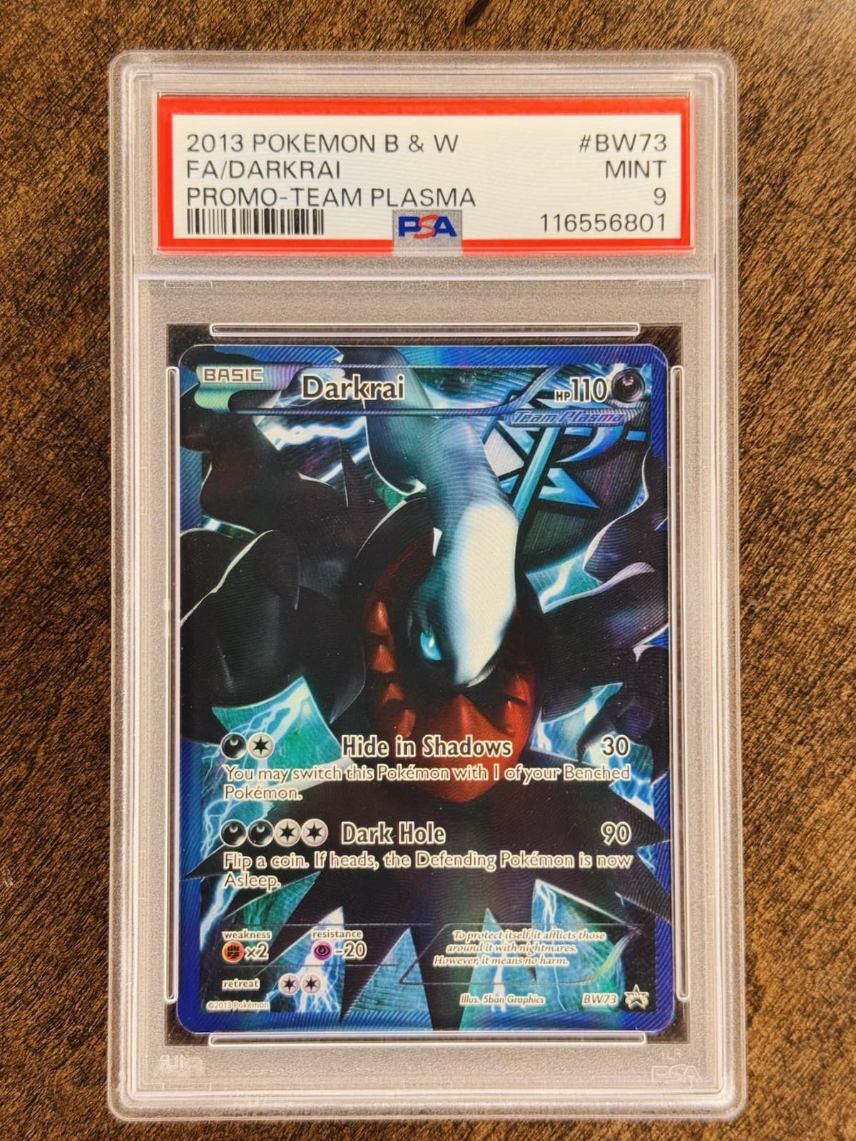 Darkrai Bw73 Psa 9 Promo 2013 Pokemon Black & White Team Plasma ð¹