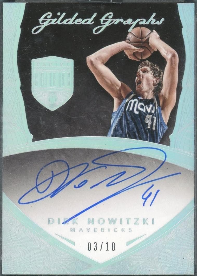 2014-15 Panini Eminence Dirk Nowitzki Gilded Graphs Auto /10