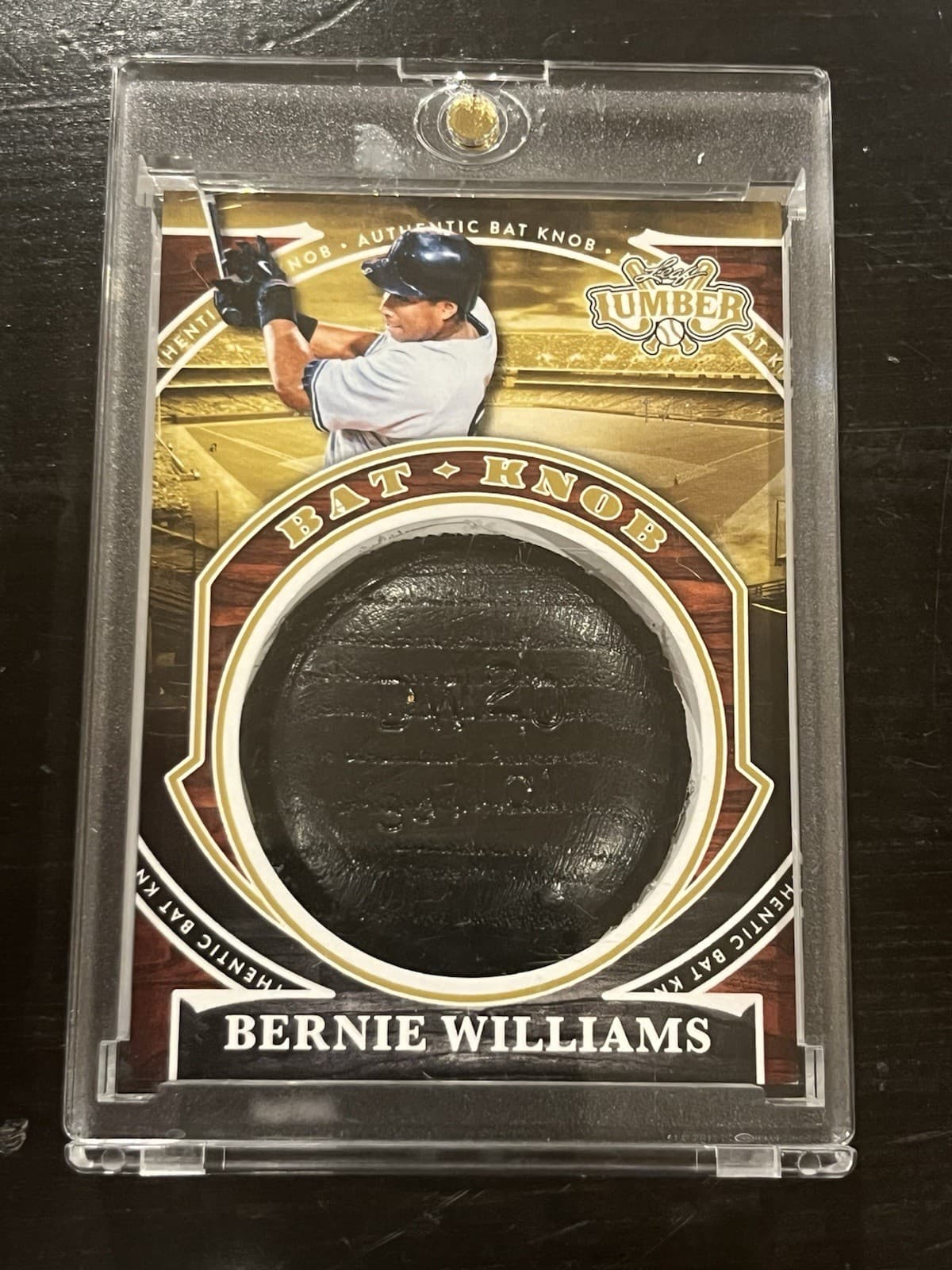 2025 Leaf Lumber Bat Knob Bernie Williams #BK-09