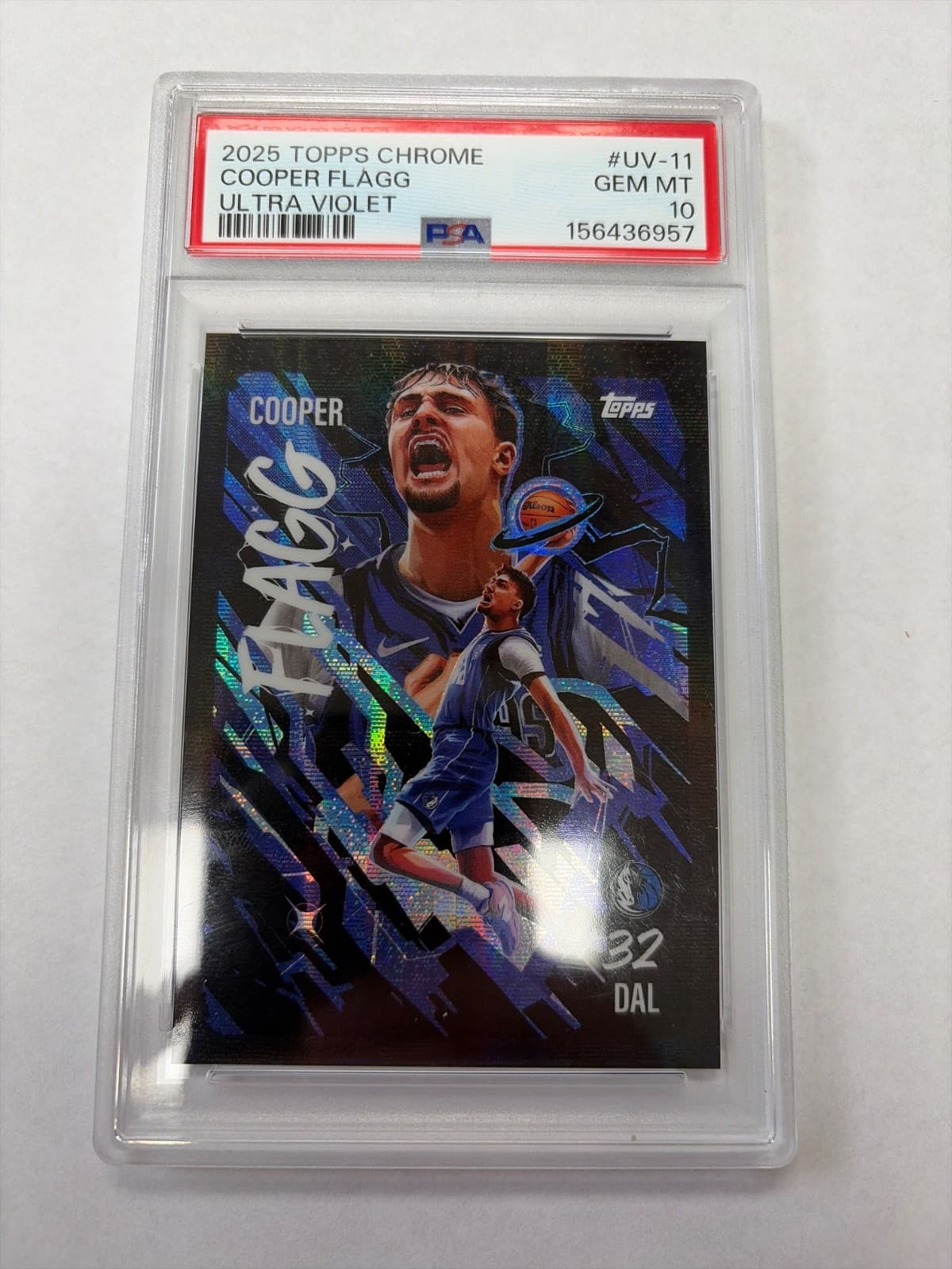 2025-26 Topps Chrome Cooper Flagg Ultra Violet All-Star RC SSP #UV-11 PSA 10
