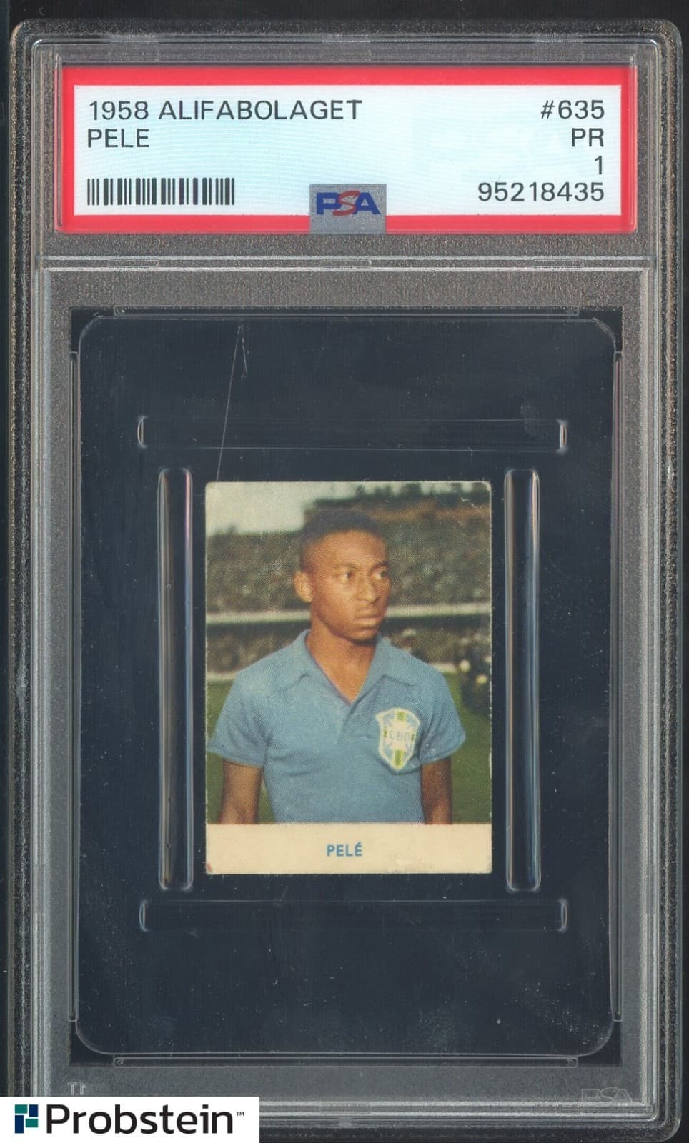 1958 ALIFABOLAGET SOCCER PELE RC Rookie #635 PSA 1