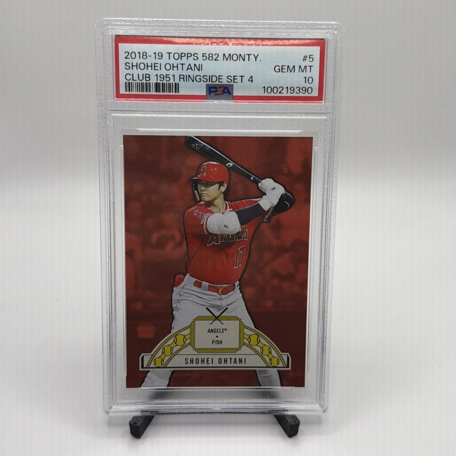 2018-19 Topps 582 Montgomery Club Shohei Ohtani Ringside Set 4 PSA 10
