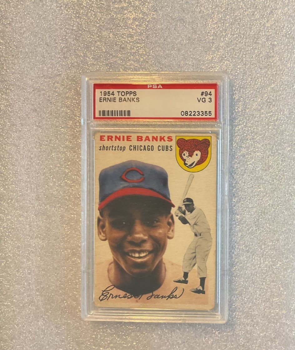 1954 TOPPS ERNIE BANKS PSA 3
