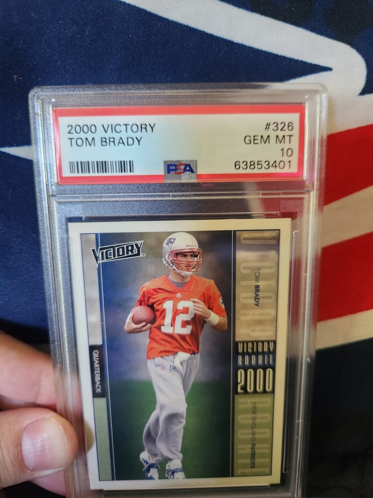 2000 Upper Deck Victory Rookie Tom Brady #326 RC Patriots PSA 10