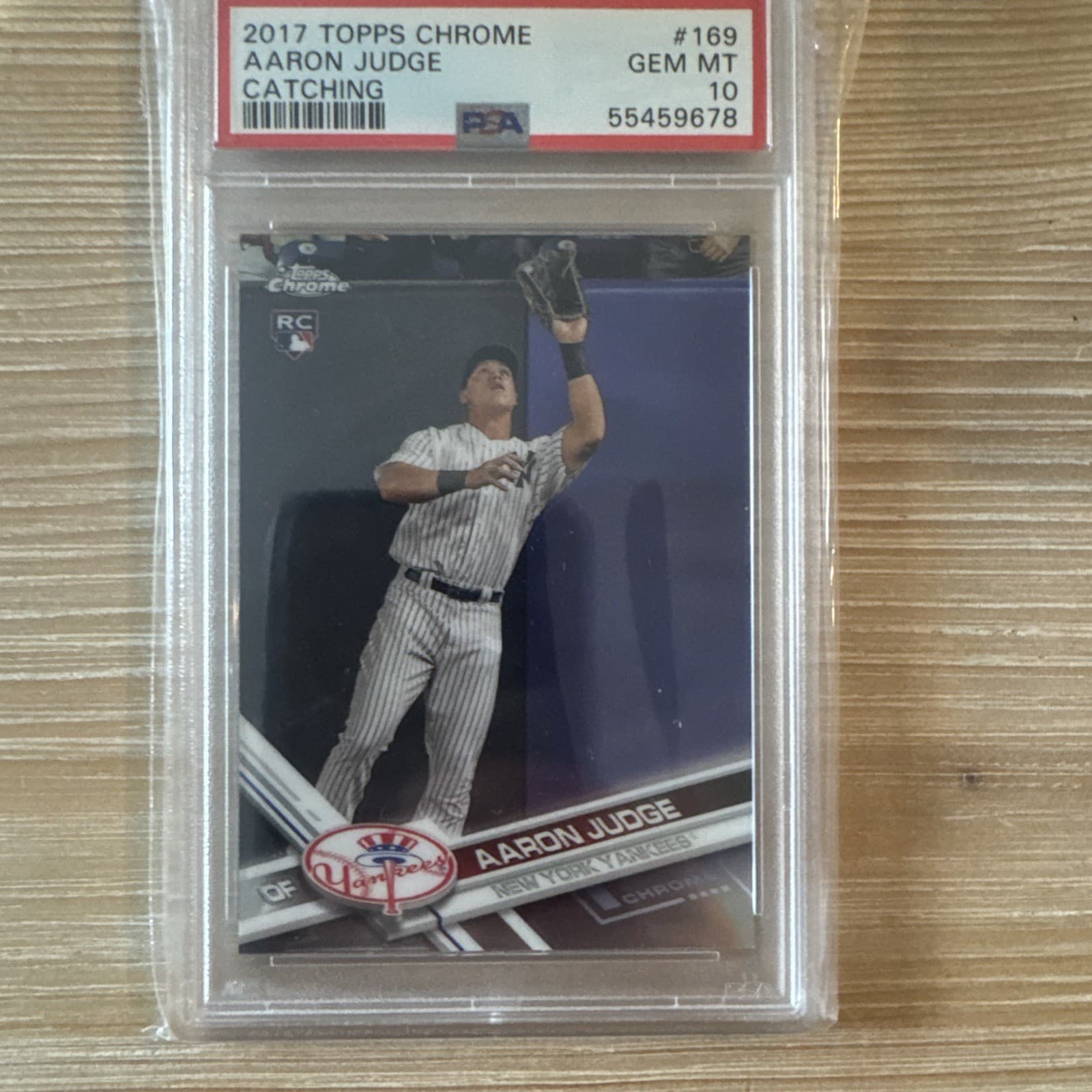 2017 Topps Chrome 169 Aaron Judge Rookie RC PSA 10 GEM MINT !