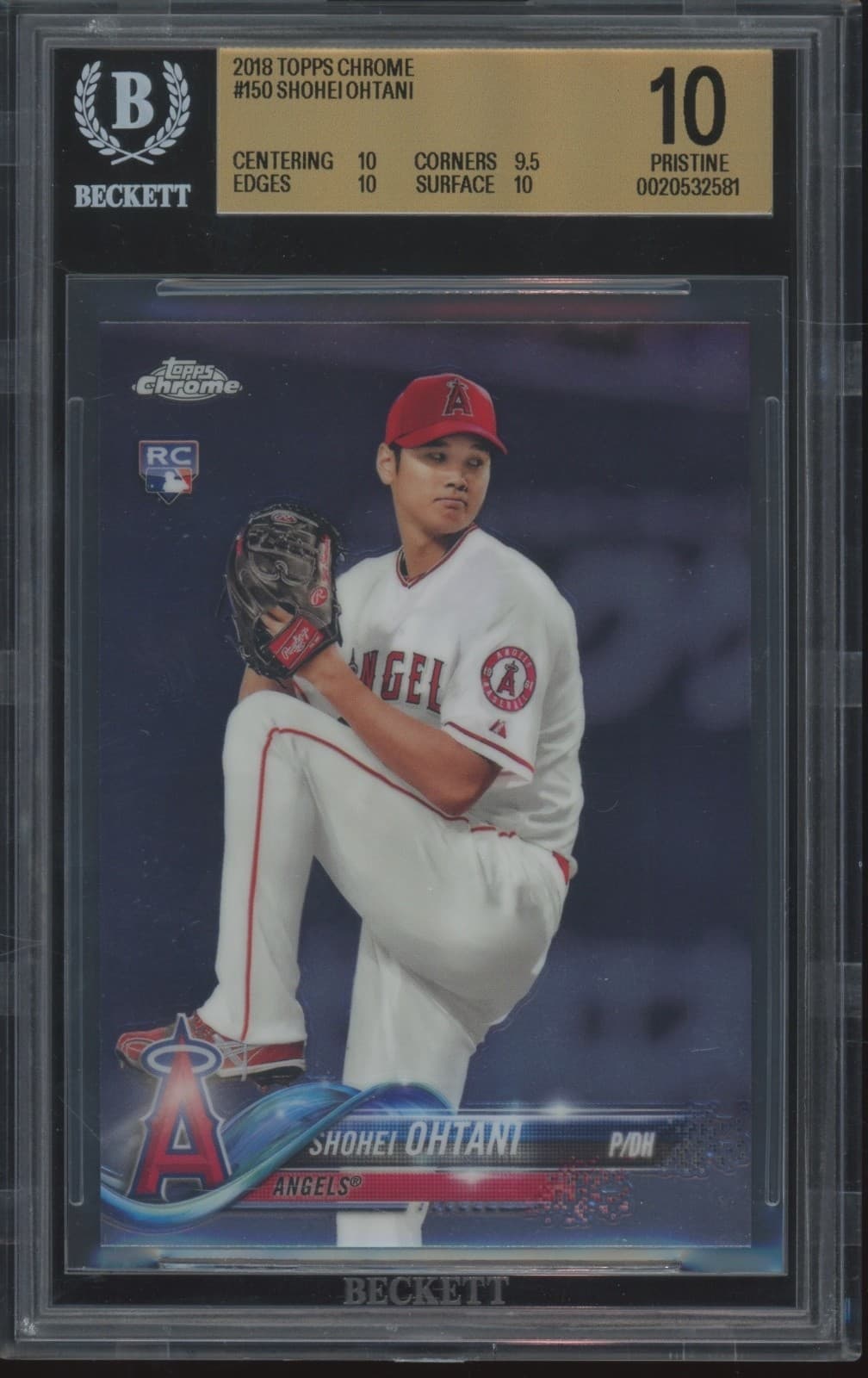 2018 Topps Chrome #150 Shohei Ohtani RC Rookie Pristine BGS 10