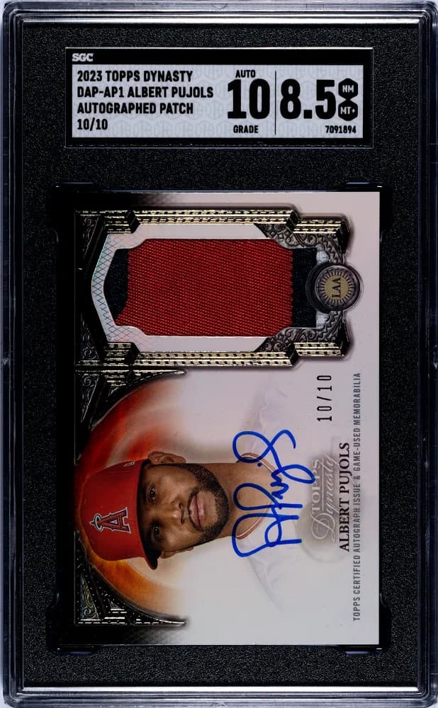 2023 Topps Dynasty Albert Pujols #DAP-AP1 Autograph Patch SGC 8.5 Auto 10