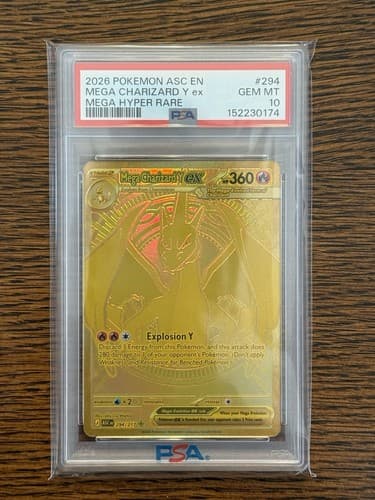 2026 POKEMON ASC EN-ASCENDED HEROES MEGA HYPER RARE MEGA CHARIZARD Y EX PSA 10