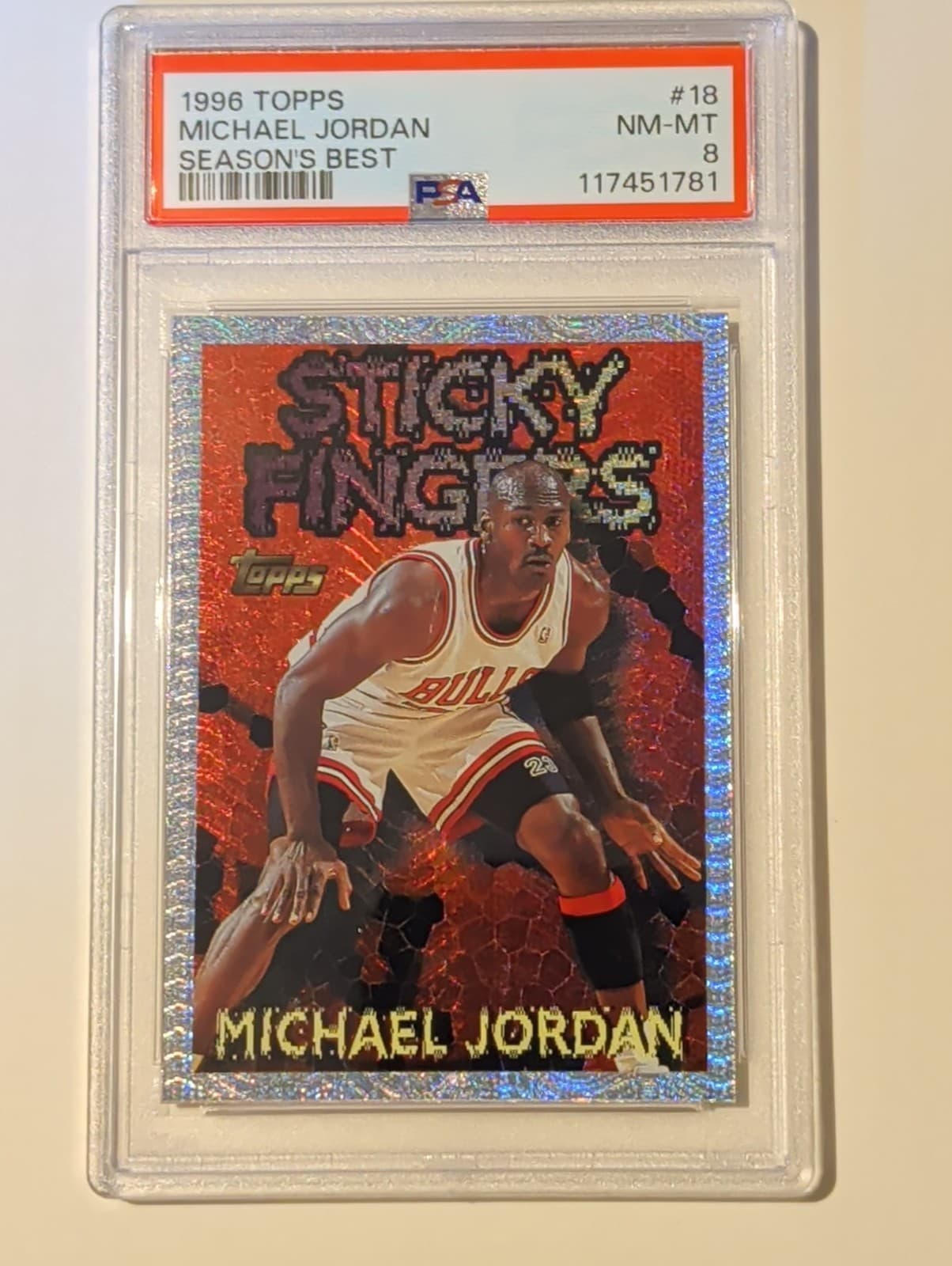 1996-97 Topps - Season's Best Sticky Fingers Michael Jordan #18