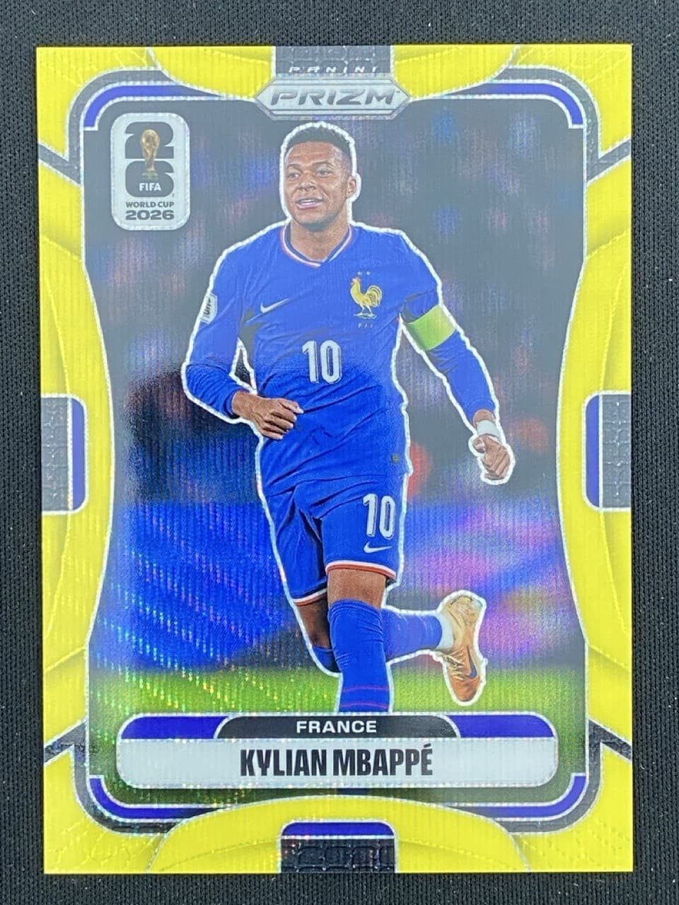 Kylian Mbappe 2026 Panini Prizm FIFA World Cup Fluorescent Yellow Wave /180 #40