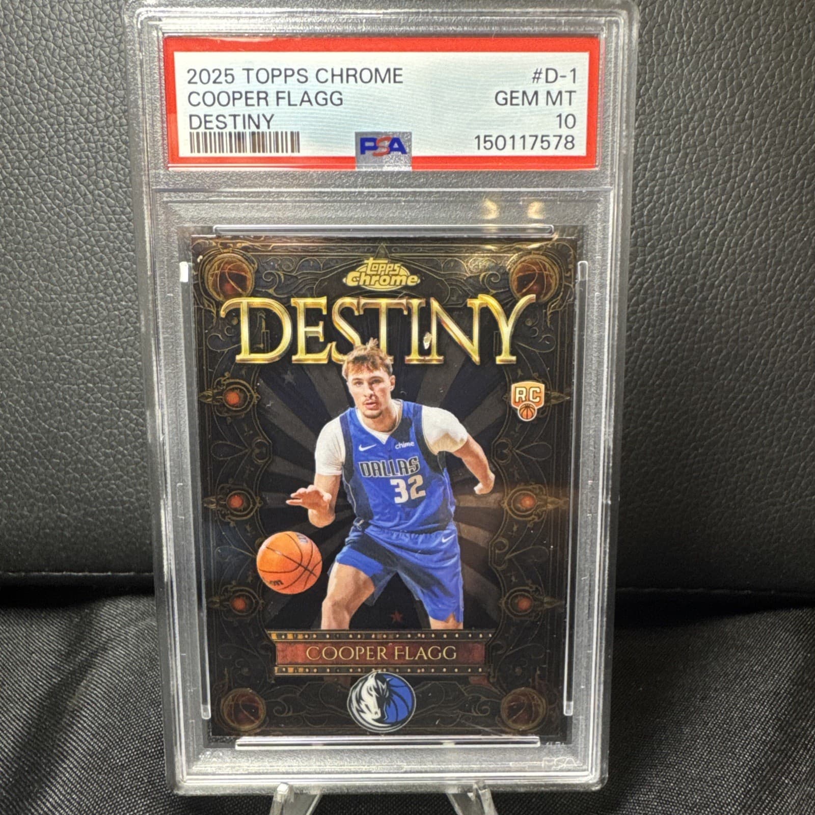 2025 Topps Chrome Cooper Flagg #D1 PSA 10 RC Destiny Basketball Gem Mint D-1