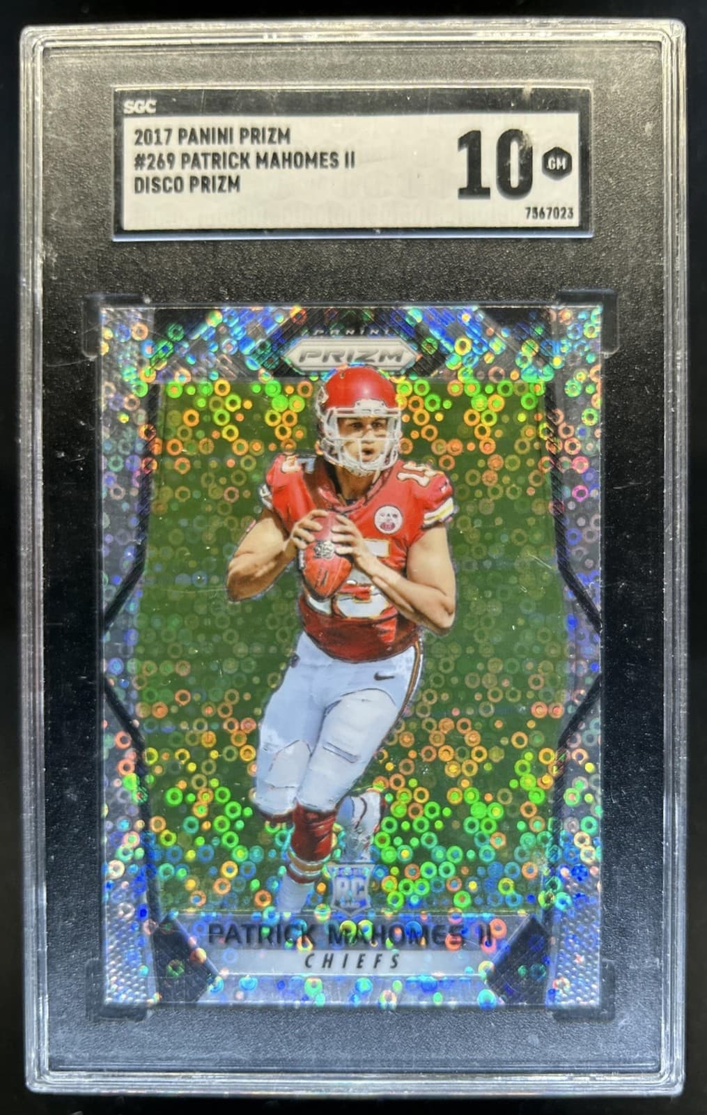 2017 Panini Prizm Patrick Mahomes II Disco Rookie RC #269 Chiefs SGC 10