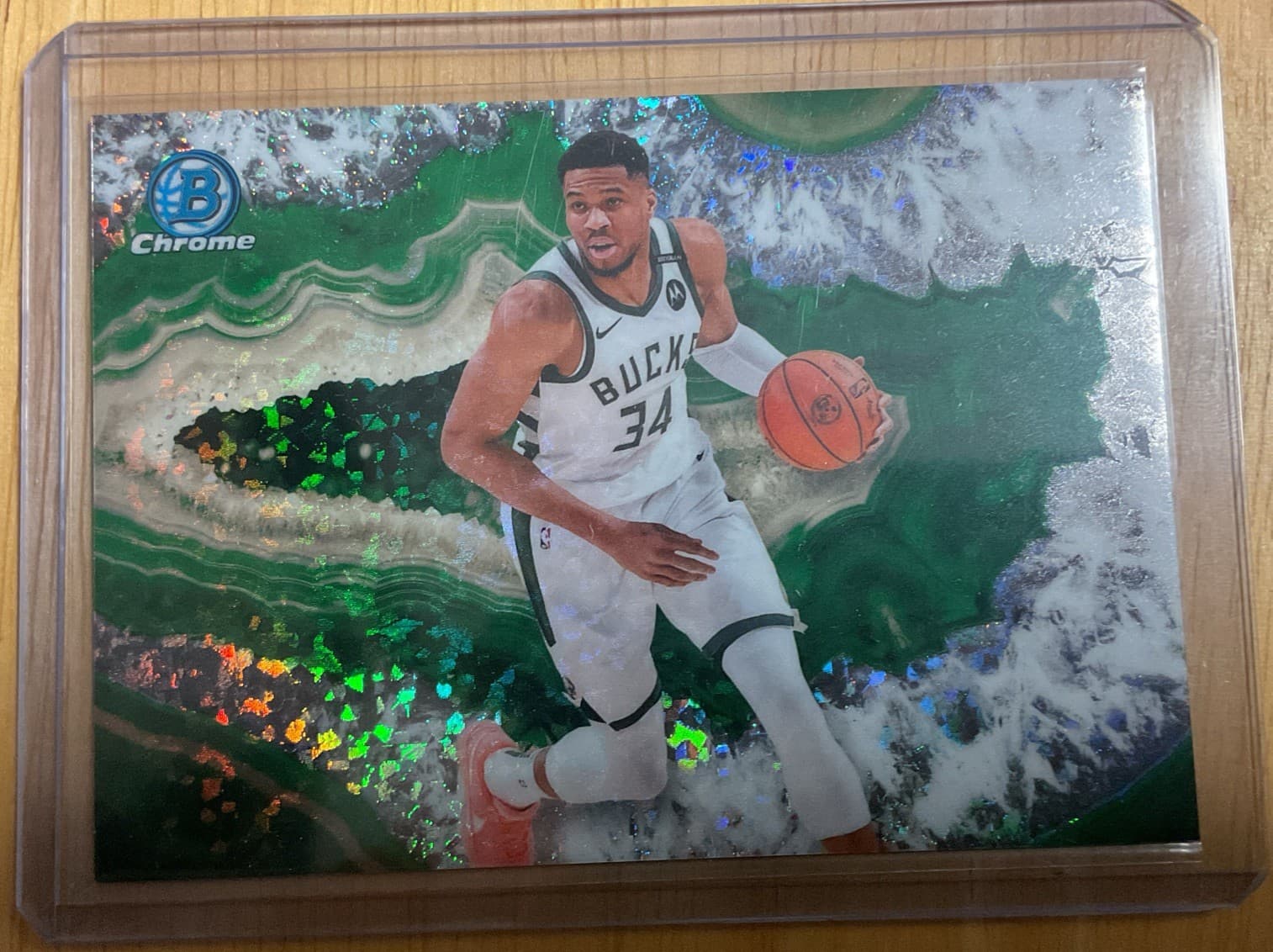 Topps 2025 Bowman Chrome Giannis Antetokounmpo Bucks Crystallized #CNB-8