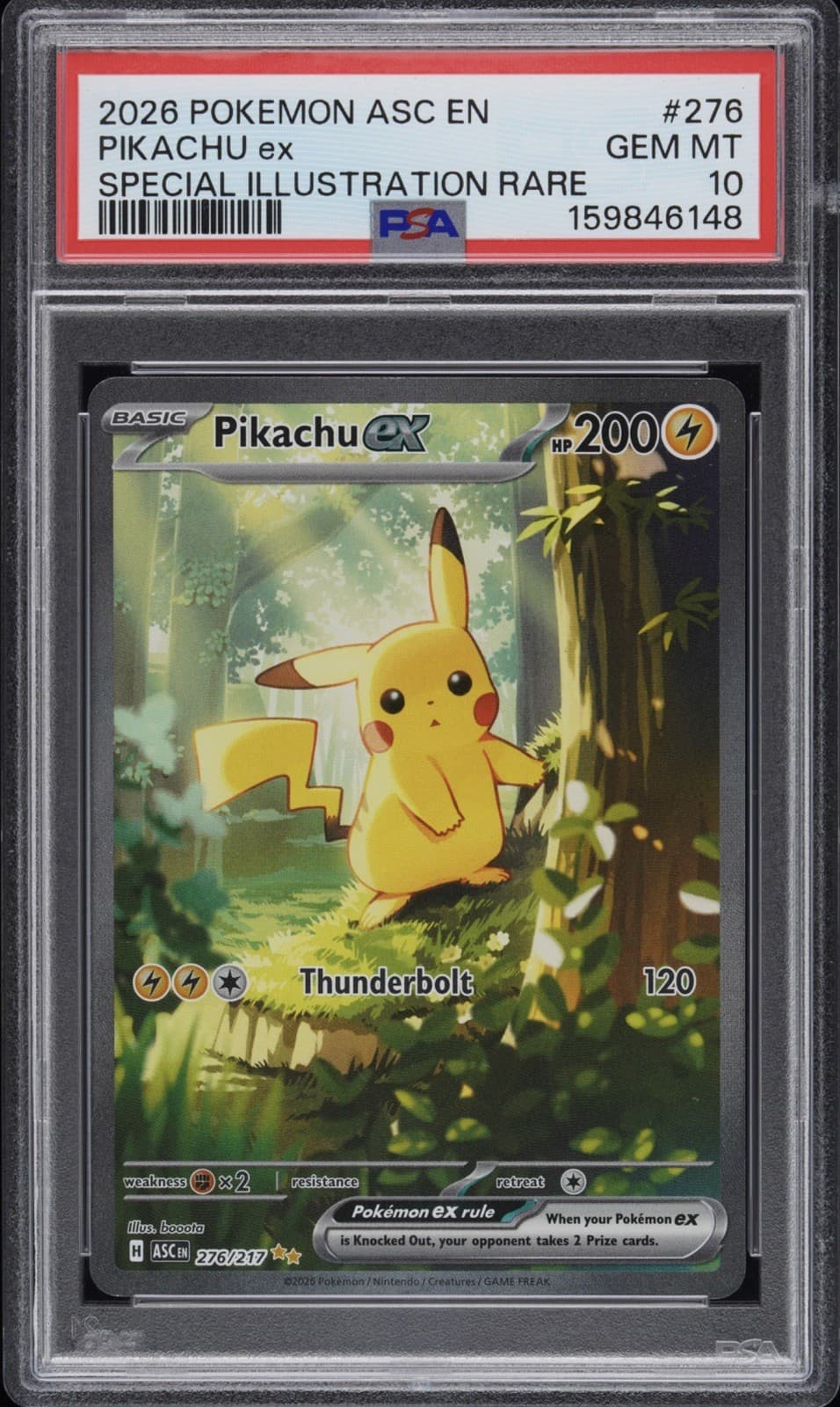 2026 POKEMON ASCENDED HEROES SPECIAL ILLUSTRATION RARE PIKACHU EX PSA 10