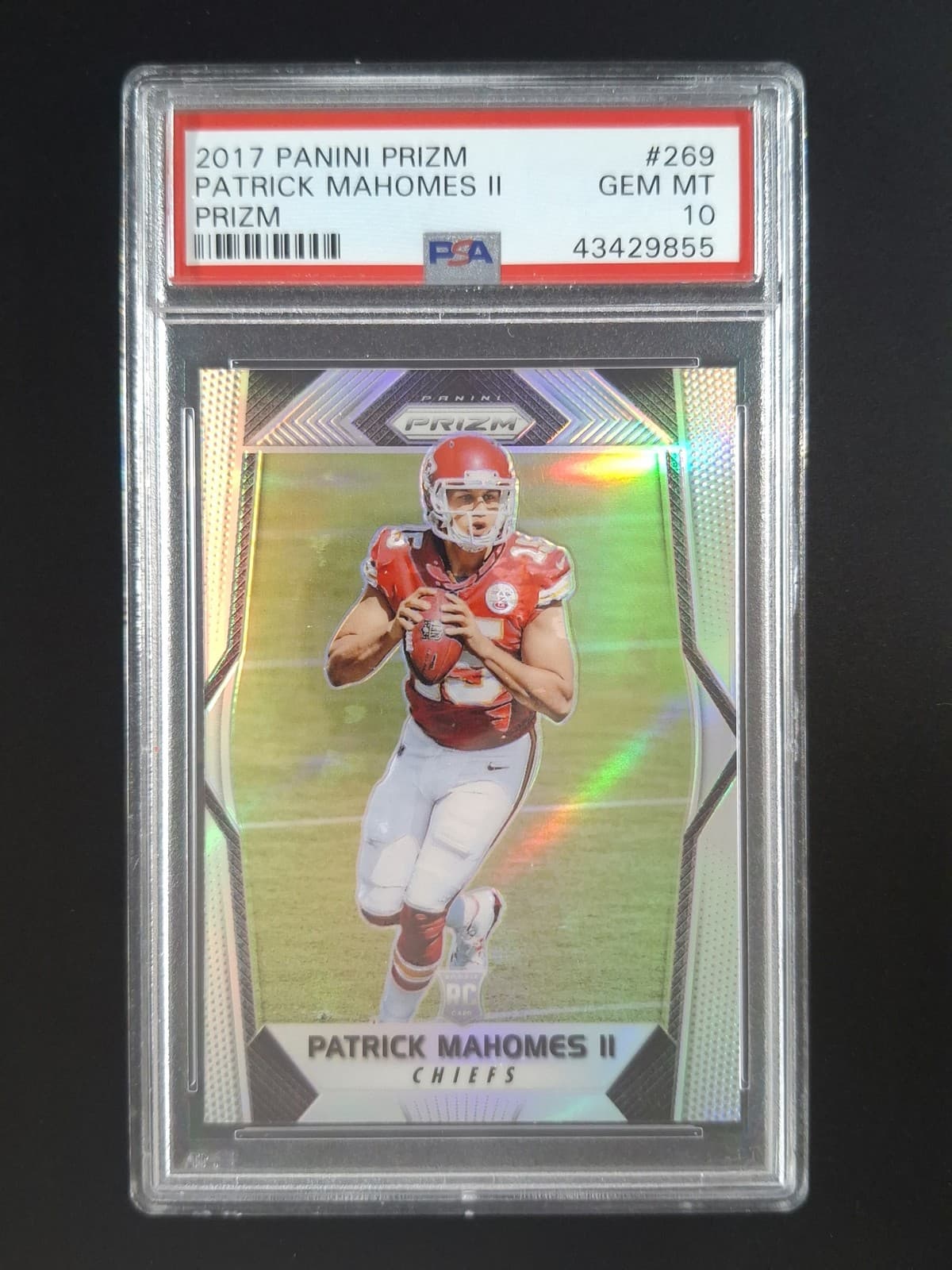 2017 Panini Prizm PATRICK MAHOMES II Rookie RC Silver Prizm #269 PSA 10