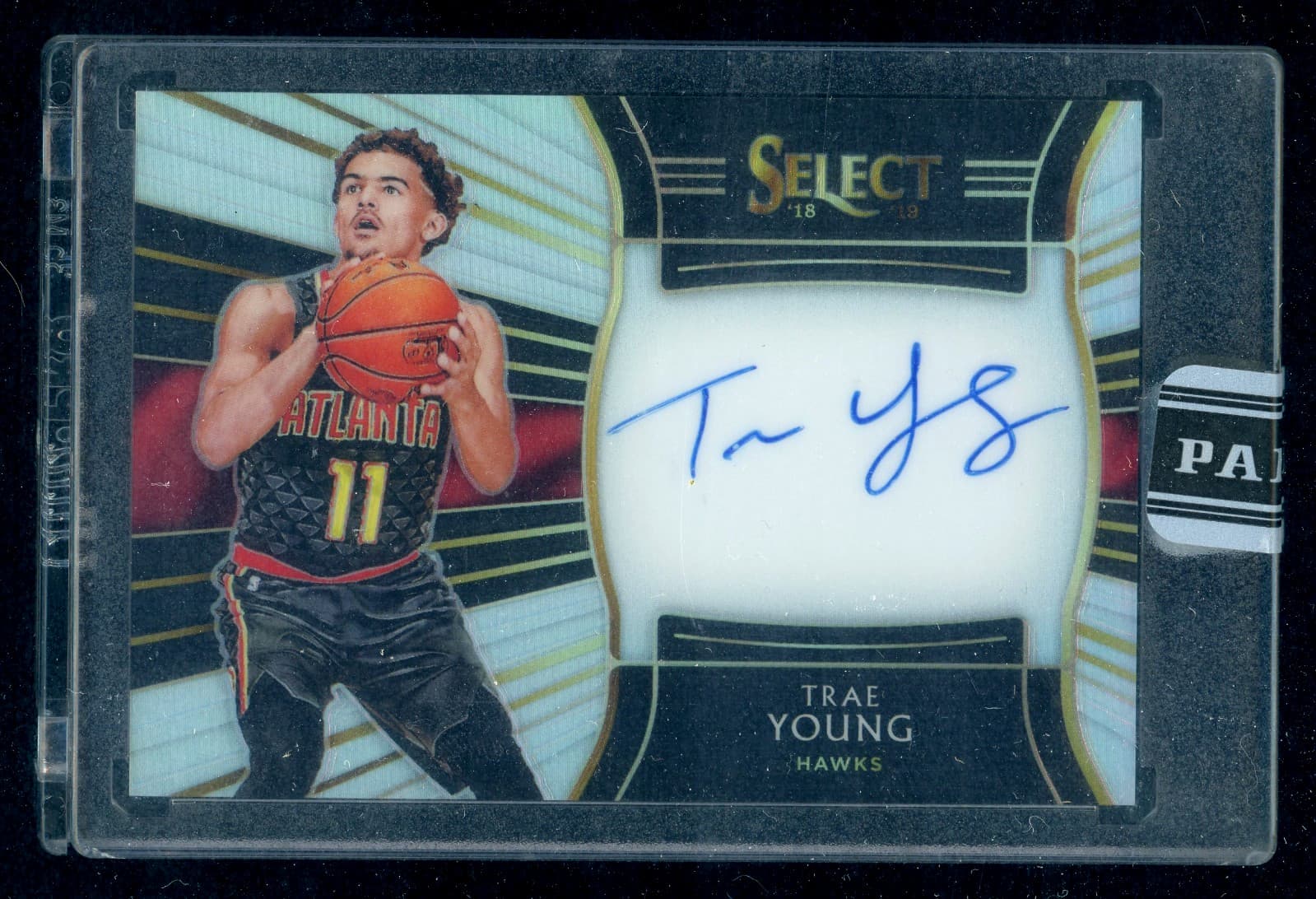 1/1 TRAE YOUNG Auto Autograph RC Rookie 2018-19 Panini Select Prizm Black Box