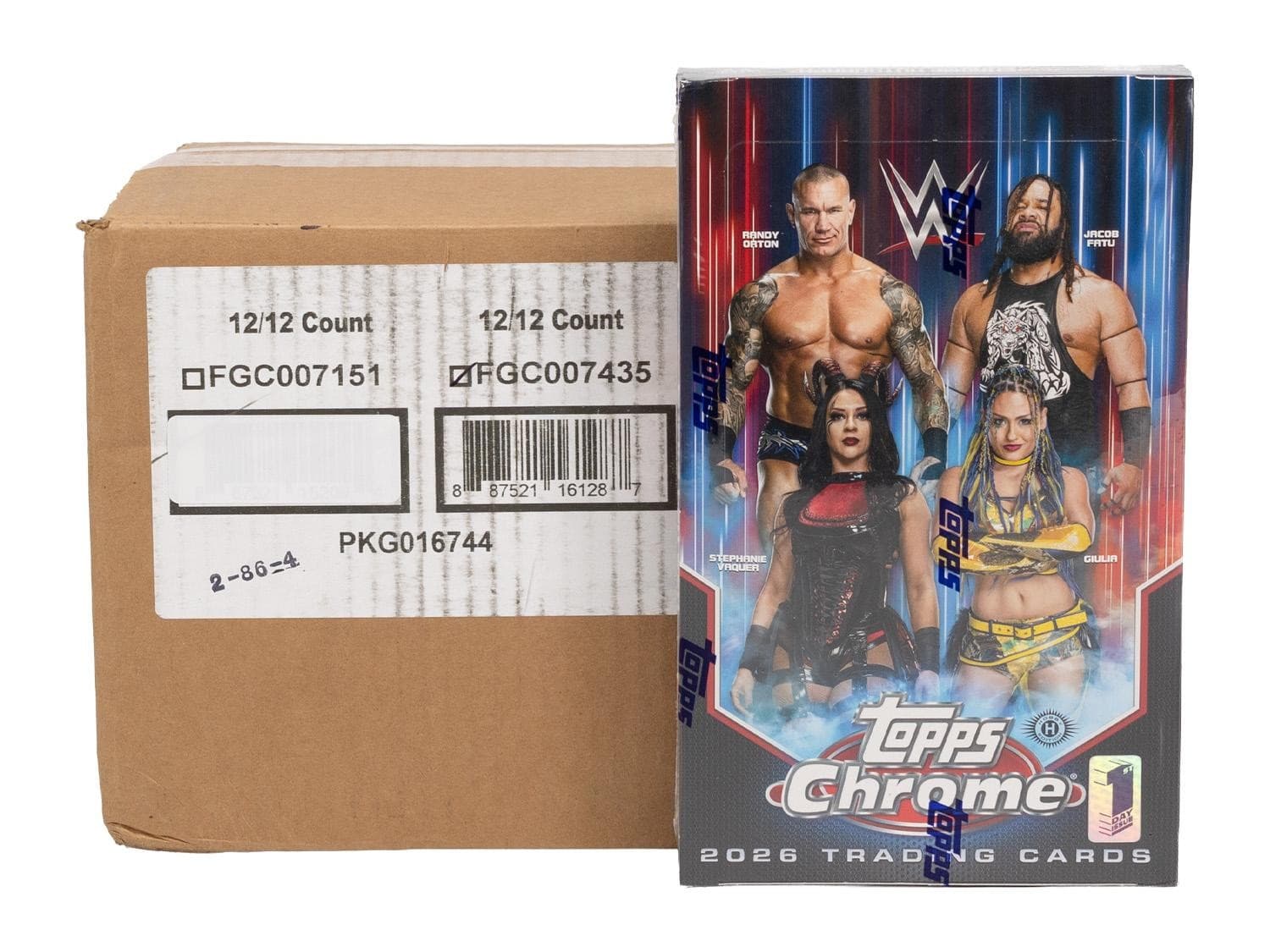 2026 Topps Chrome Wwe Wrestling First Day Issue Hobby 12-Box Case