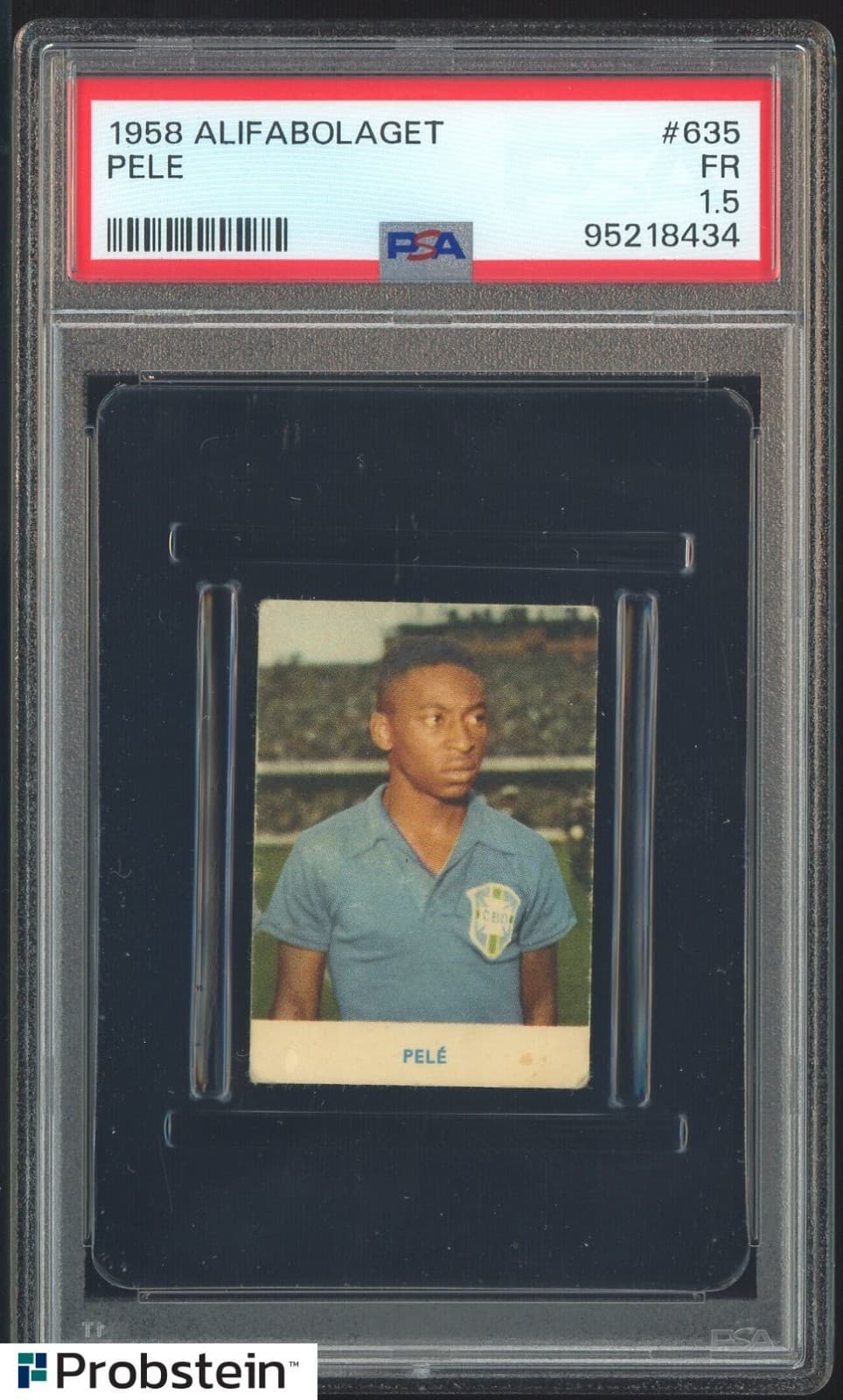 1958 ALIFABOLAGET SOCCER PELE RC Rookie #635 PSA 1.5