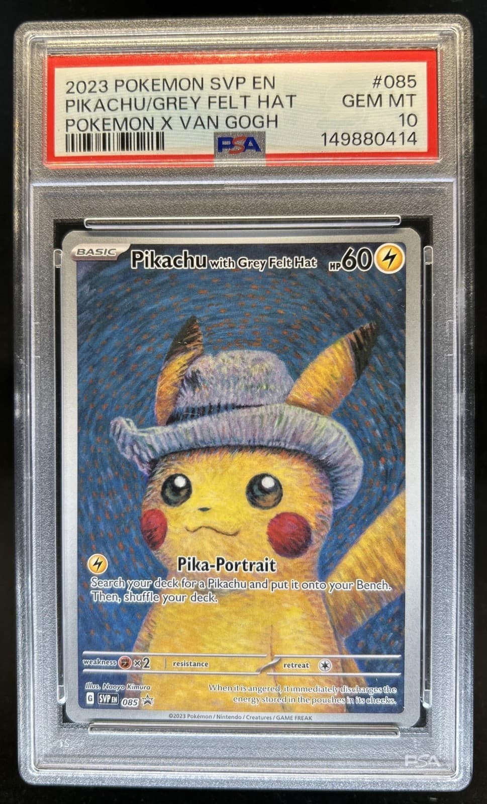 2023-25 Pokemon SV Black Star Promos Pikachu 2023 #085 PSA 10 GEM MINT