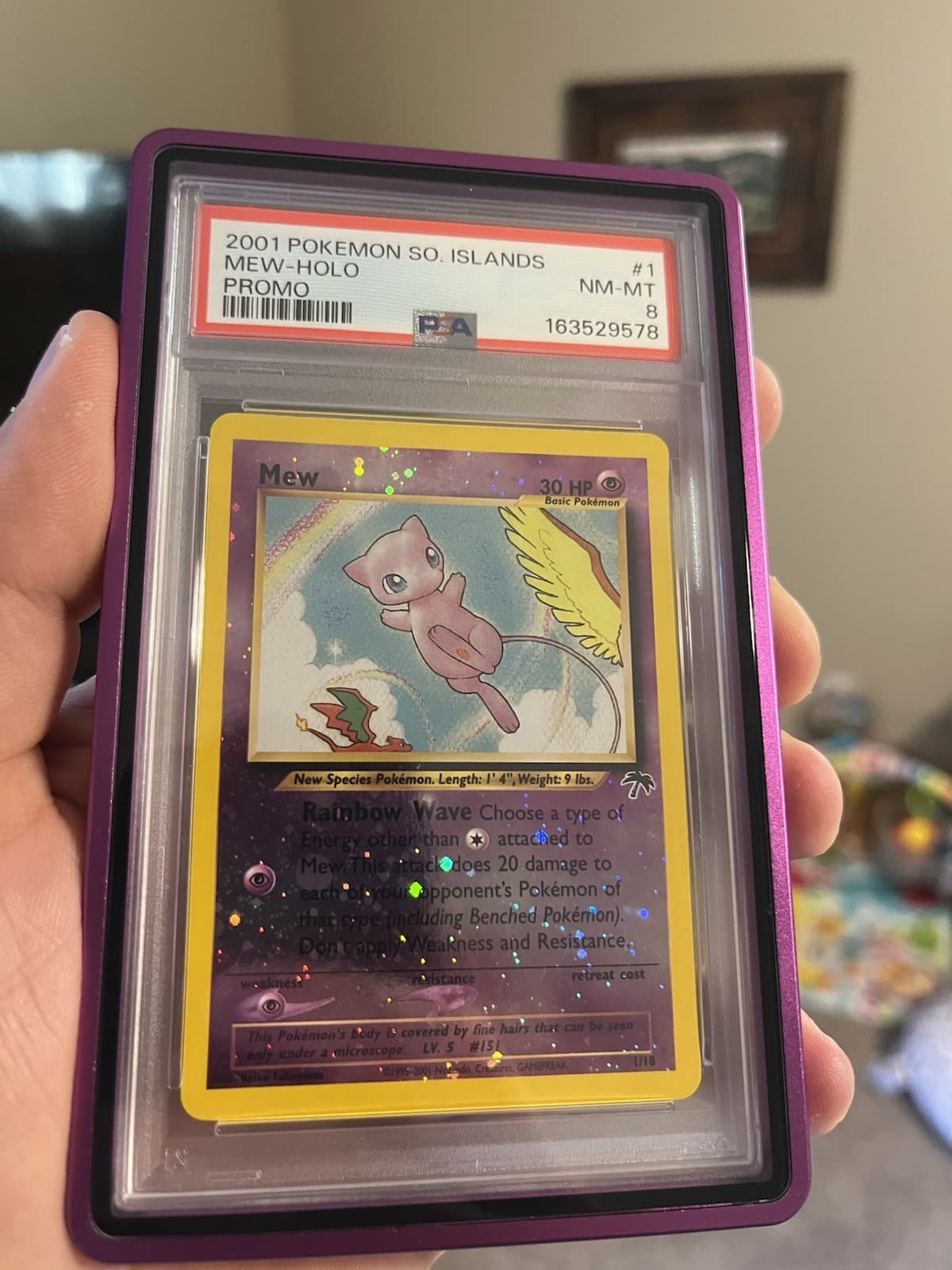 PSA 8 2001 Pokemon Southern Islands Mew Holo Promo #1 English Cert 163529578