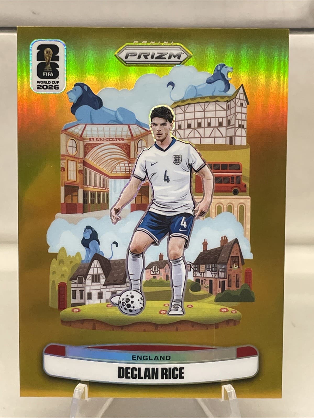 2026 Prizm FIFA World Cup Declan Rice Gold National Landmarks Case Hit - England
