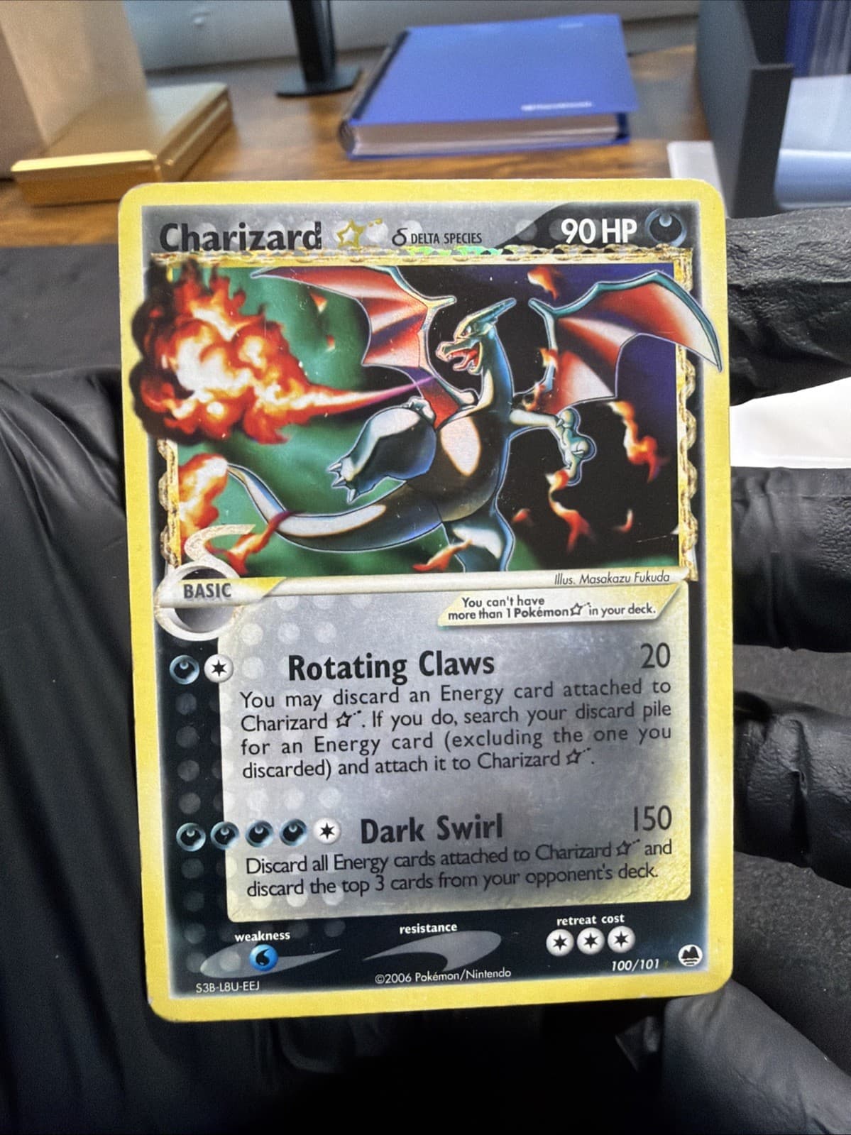 2006 Pokemon Ex Dragon Frontiers Gold Star 100/101 Charizard-Holo Psa