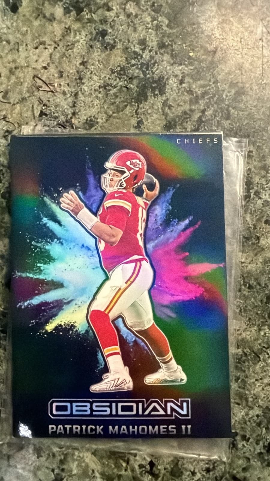 2024 obsidian color blast Patrick mahomes card