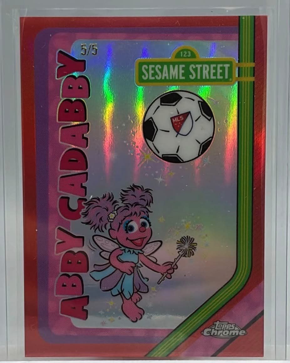 2026 Topps Chrome MLS Sesame Street Abby Cadabby RED Color-match Refractor 5/5