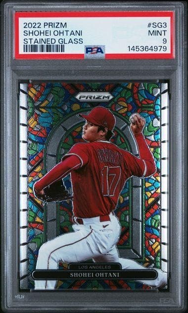 2022 Panini Prizm Shohei Ohtani Stained Glass #SG3 PSA 9
